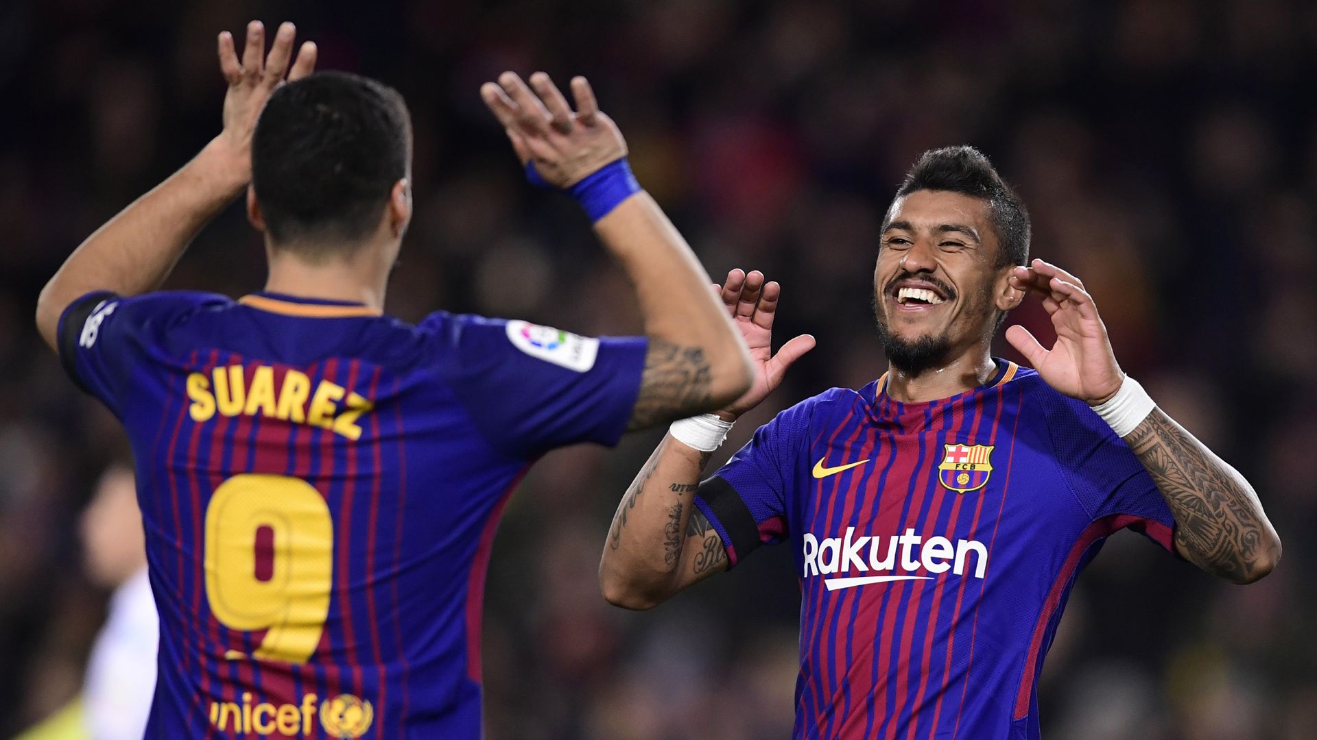 Luis Suarez Paulinho FC Barcelona 17122017