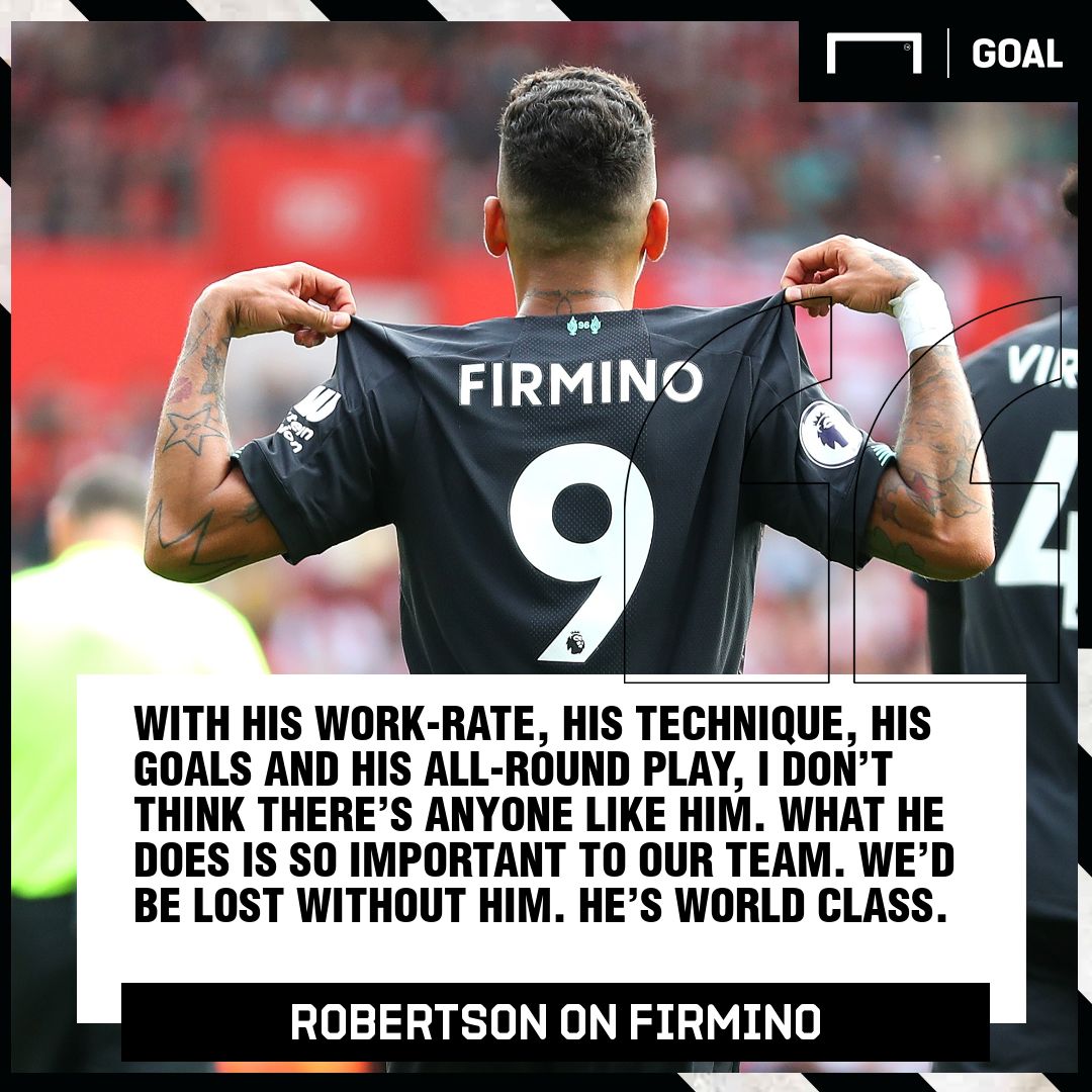 Andy Robertson on Roberto Firmino 2019