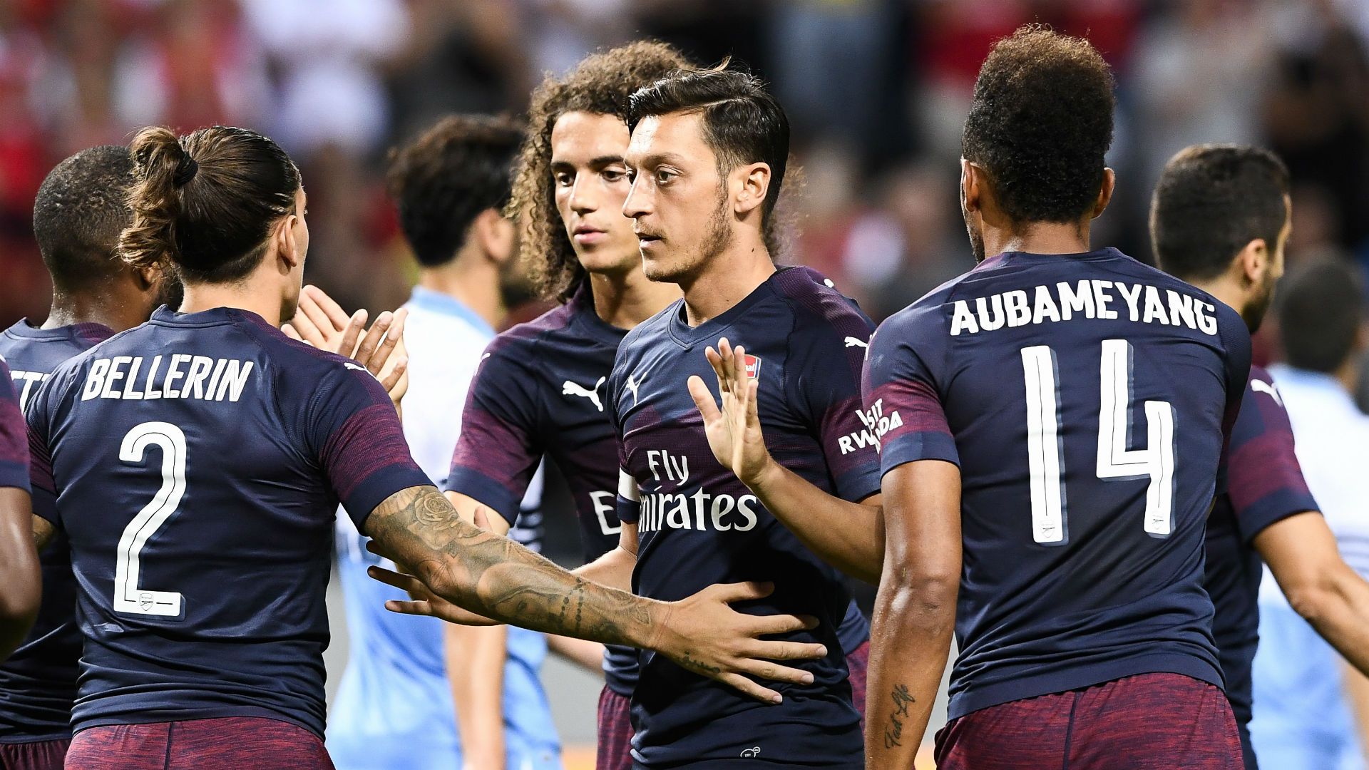 Mesut Ozil Pierre-Emerick Aubameyang Hector Bellerin Arsenal