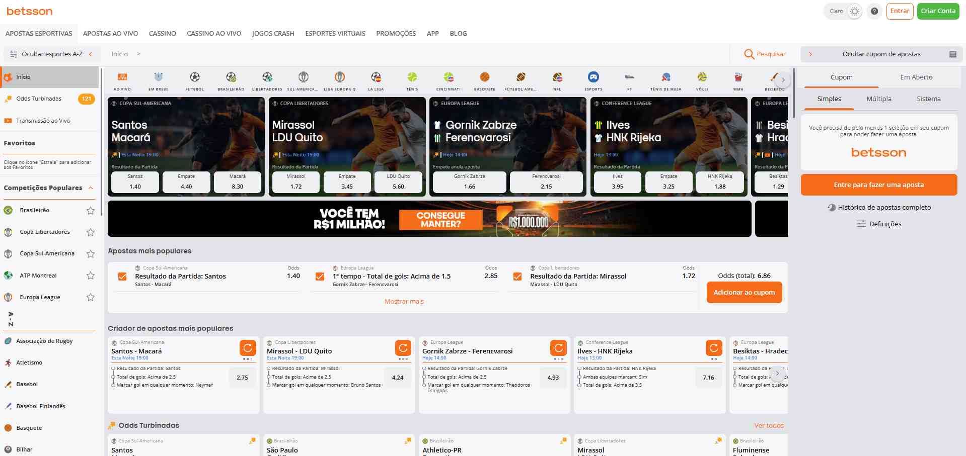 betsson esportes