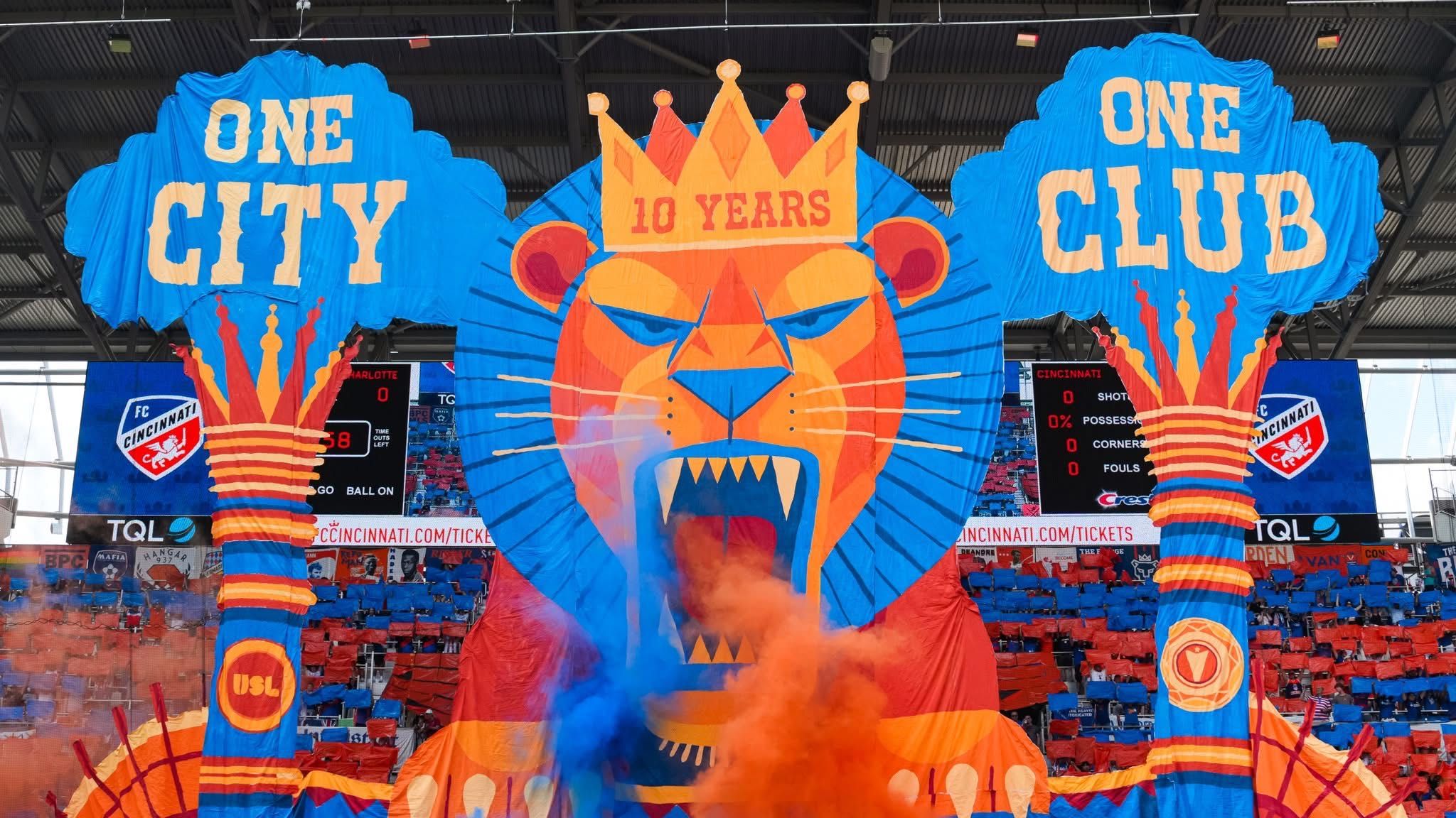 Cincy 10 year anniversary tifo