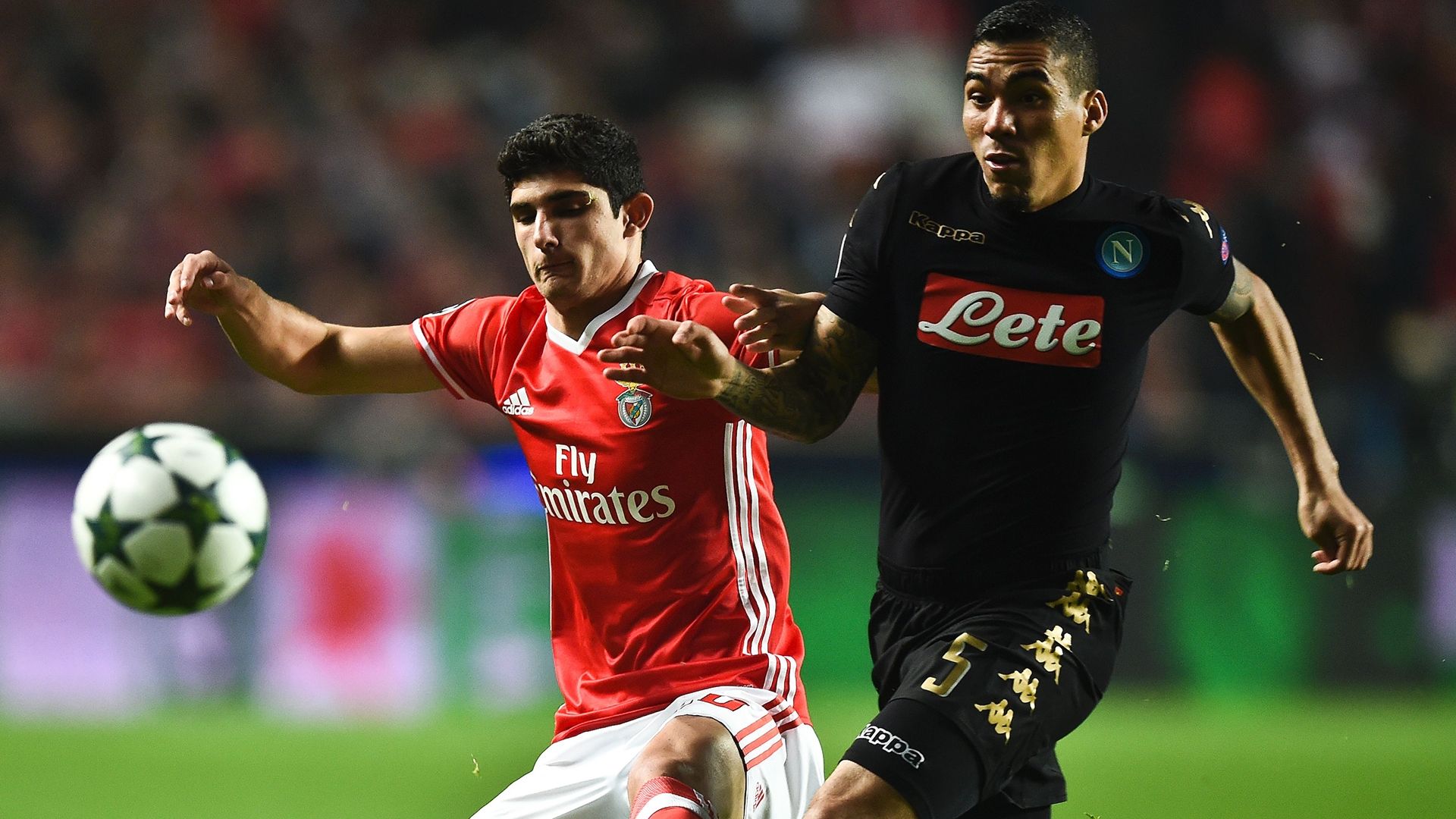 Guedes Allan Benfica Napoli Champions League