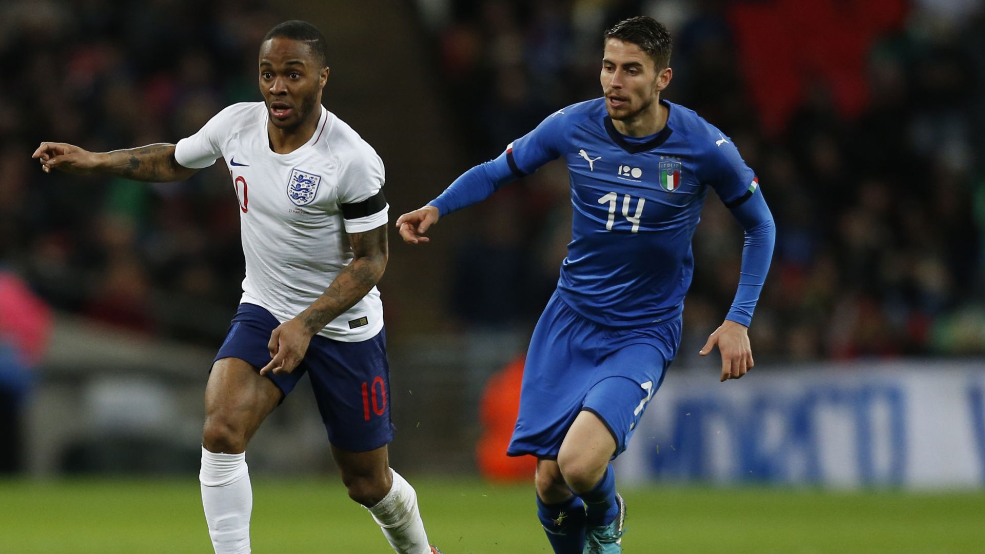 Raheem Sterling Jorginho England Italy