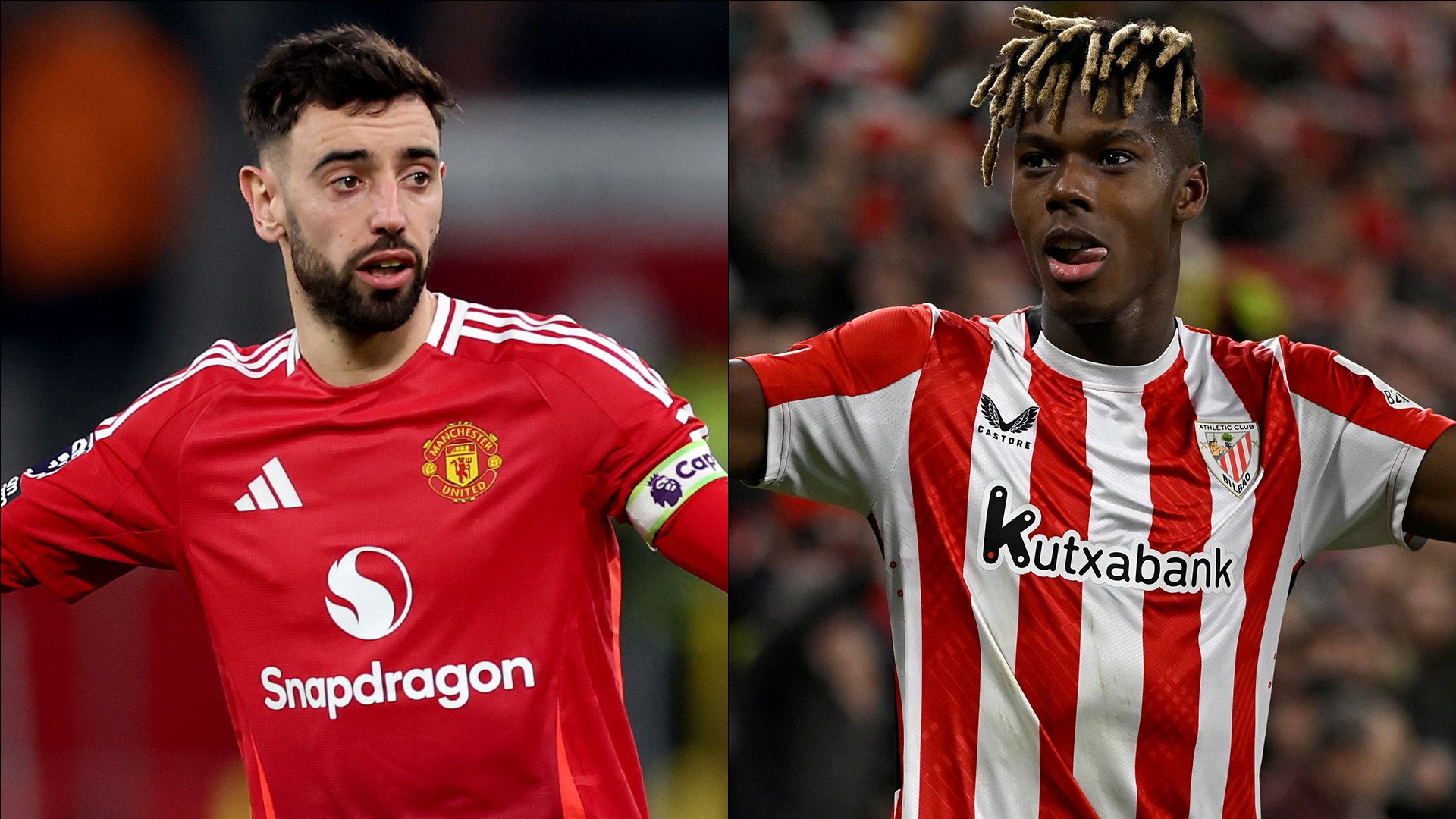 Bruno Fernandes Man Utd Nico Williams Athletic Bilbao