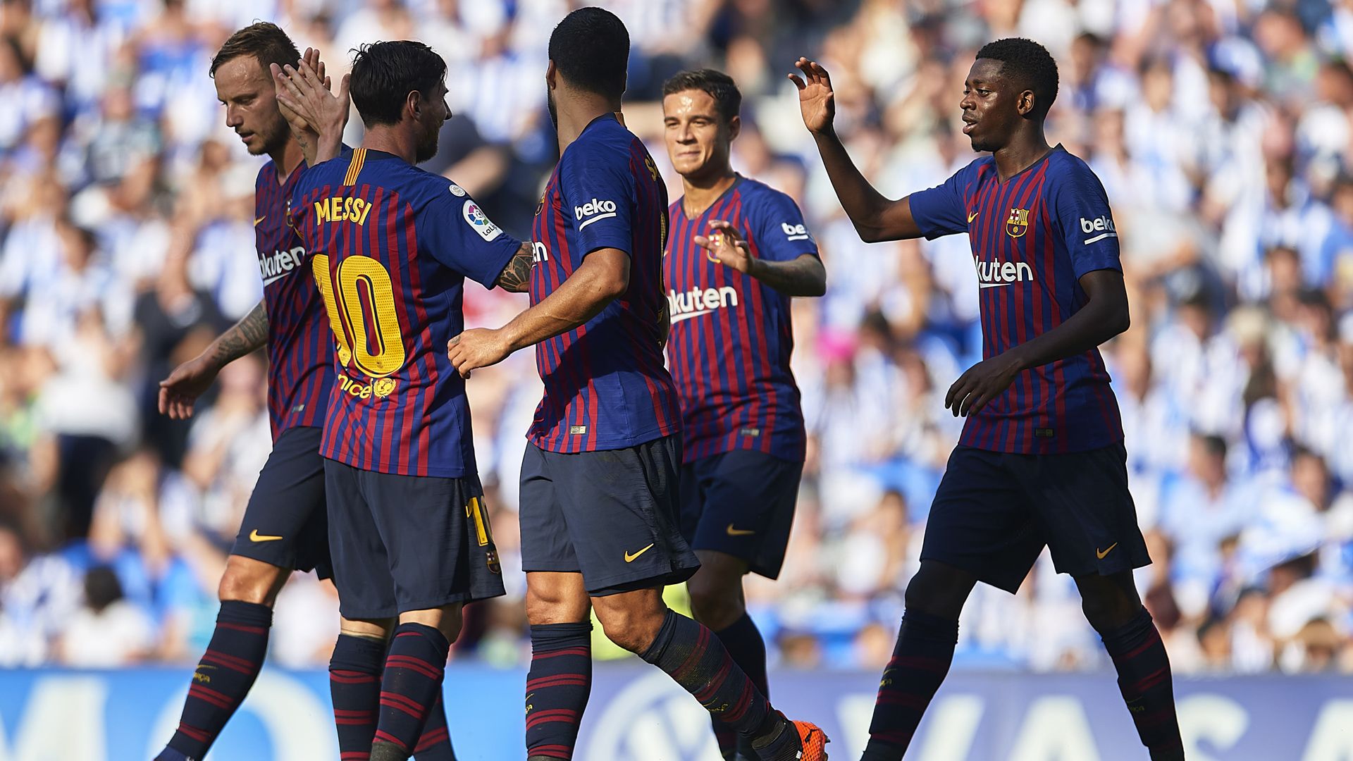 FC Barcelona Messi Suarez Dembele 15092018