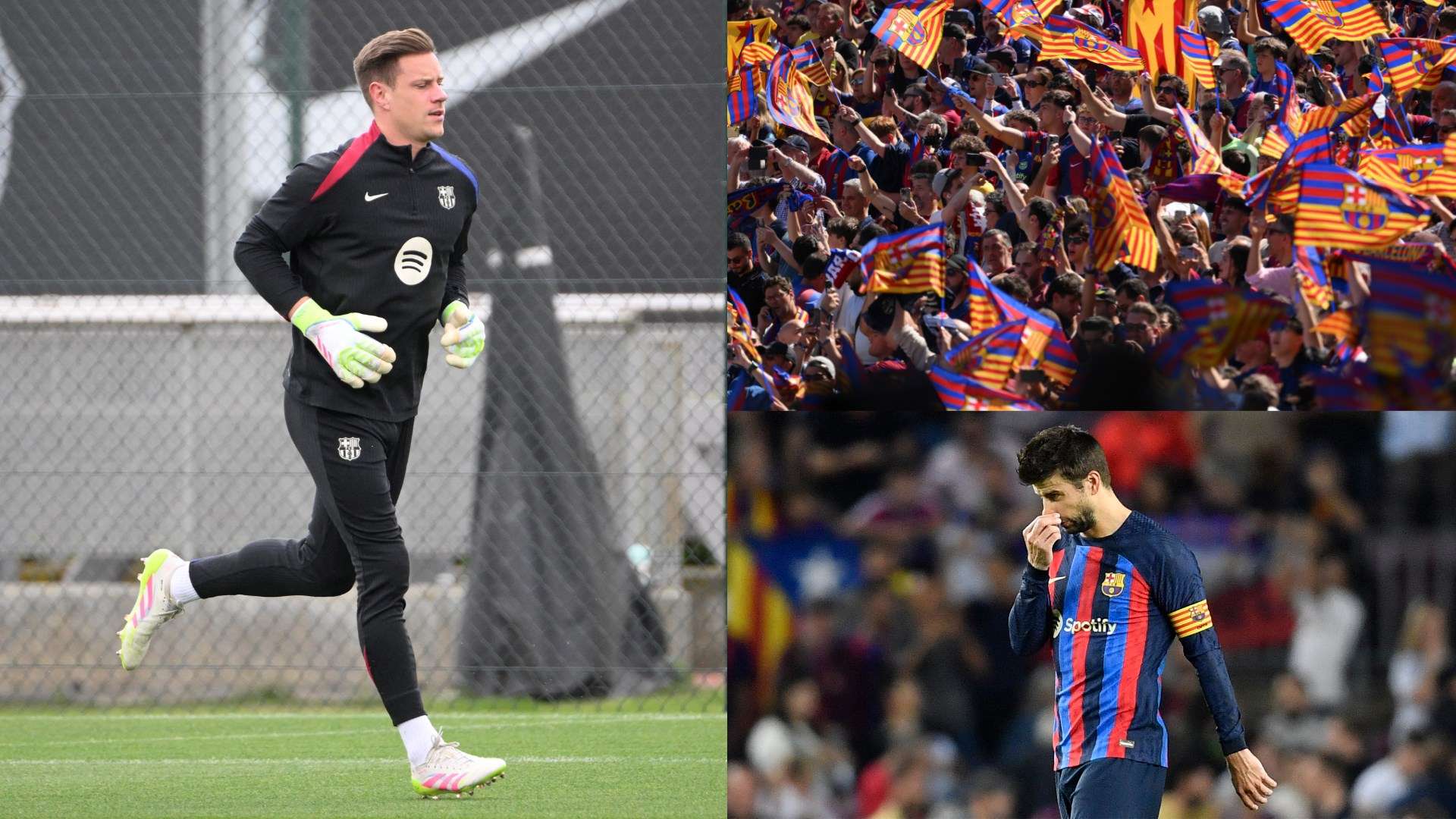 Marc-Andre ter Stegen Gerard Pique Barcelona Fans