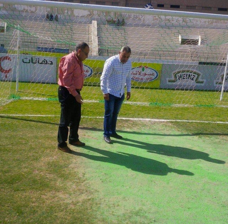 ملعب غزل المحلة قبل مباراة طنطا والزمالك في الدوري المصري