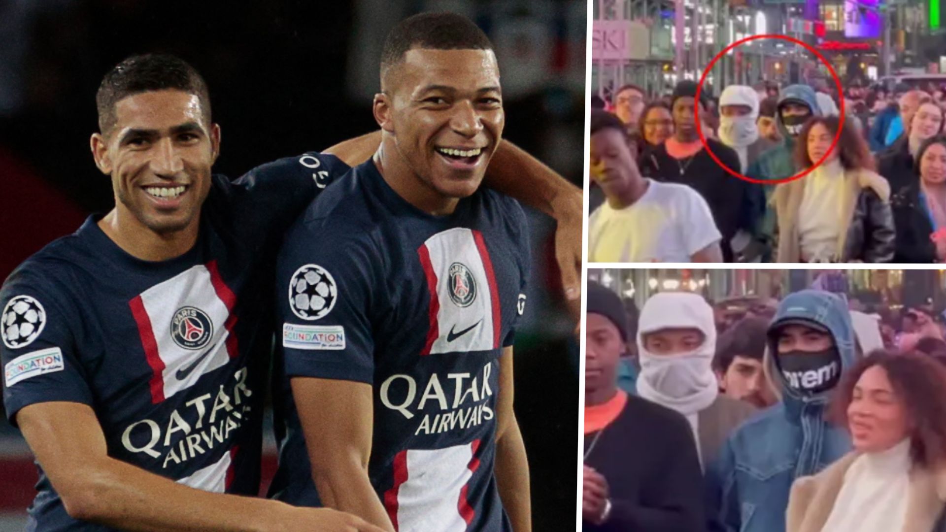 Kylian Mbappe Achraf Hakimi New York 2023