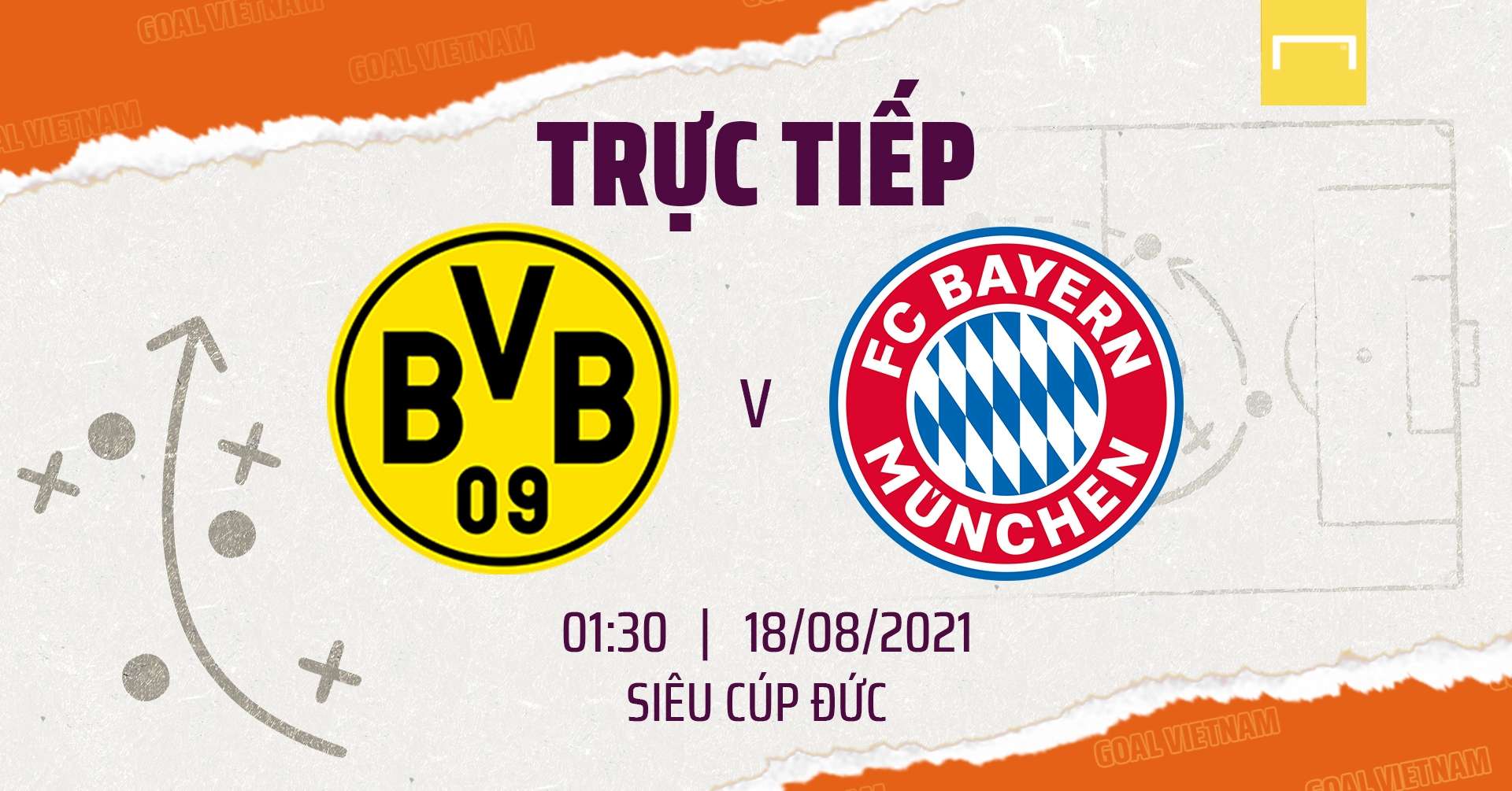Live Dortmund vs Bayern Munich 2021 DFL-Supercup GFX