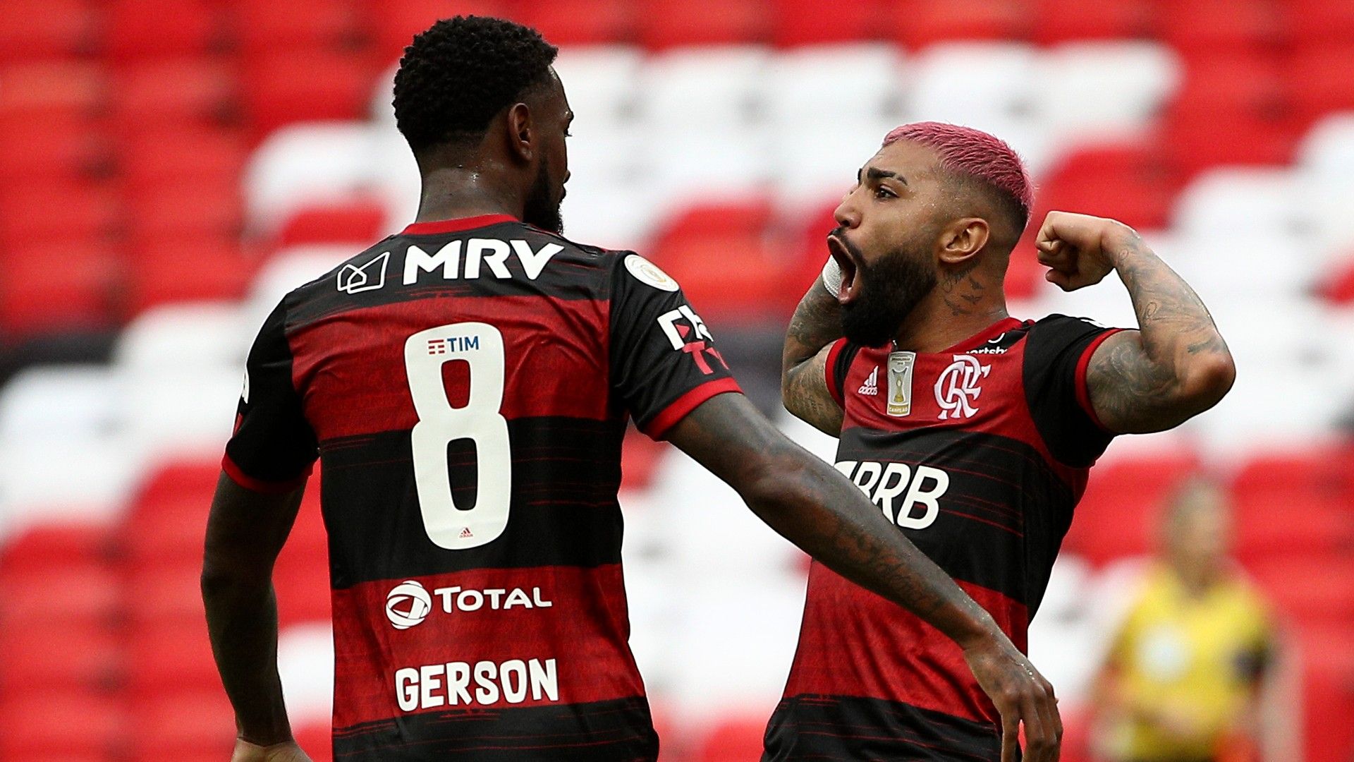 Gabigol e Gerson Flamengo Internacional Brasileirão 21022021