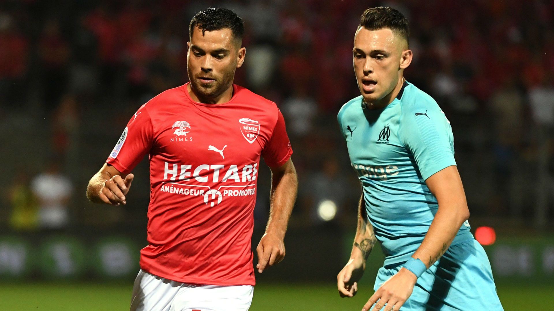 Teji Savanier Lucas Ocampos Nimes Marseille Ligue 1 19082018