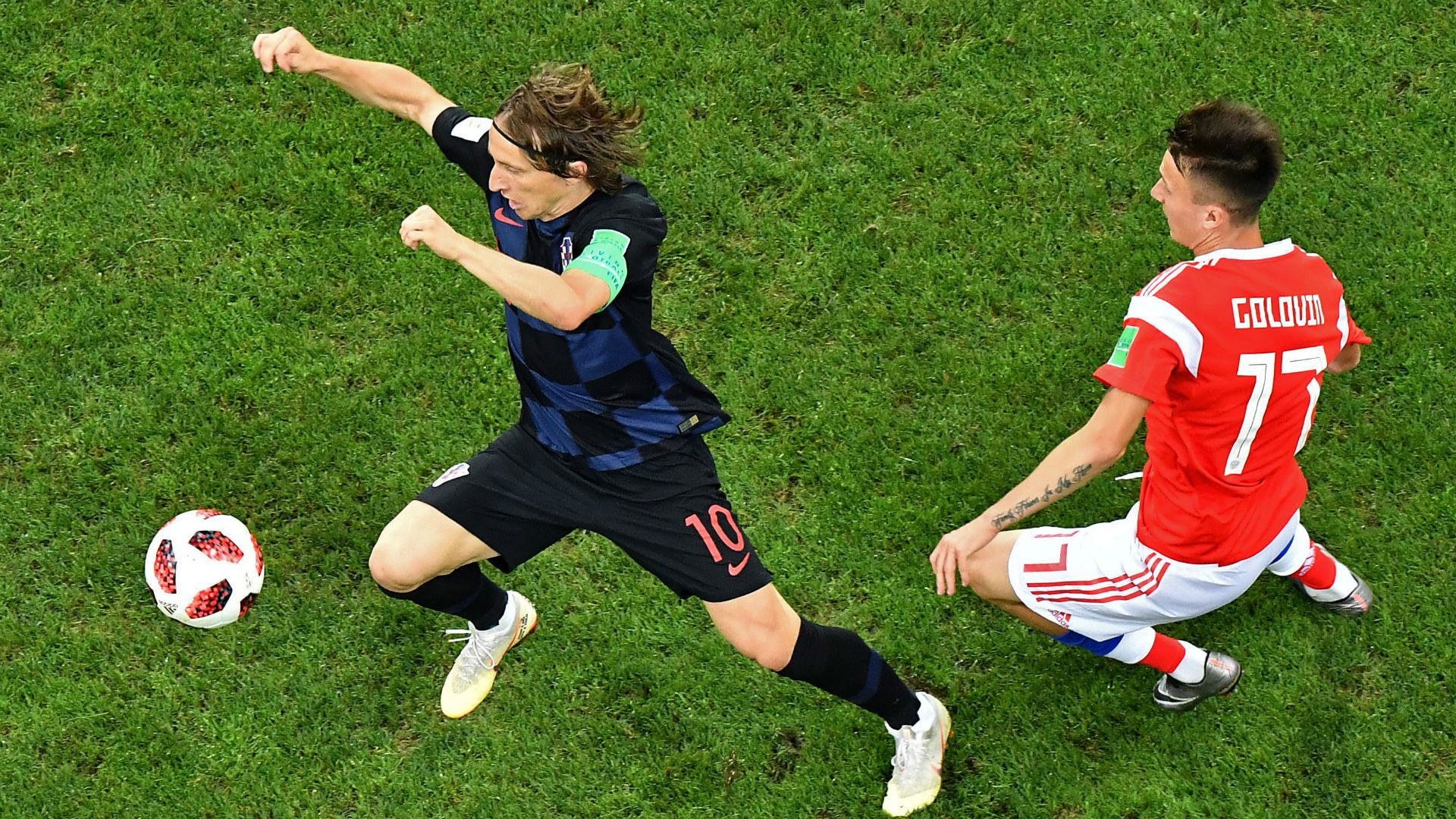 russia croatia - luka modric aleksandr golovin - world cup - 07072018