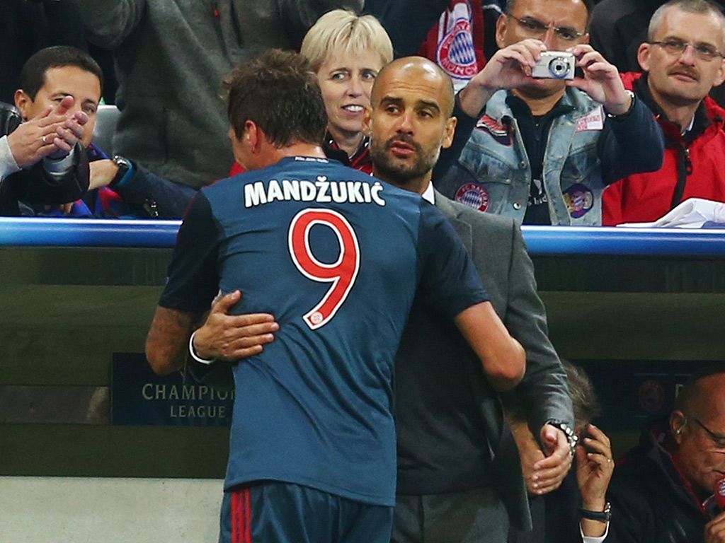 Pep Guardiola Mario Mandzukic Bayern Munich CSKA Moscow Champions League 09132014