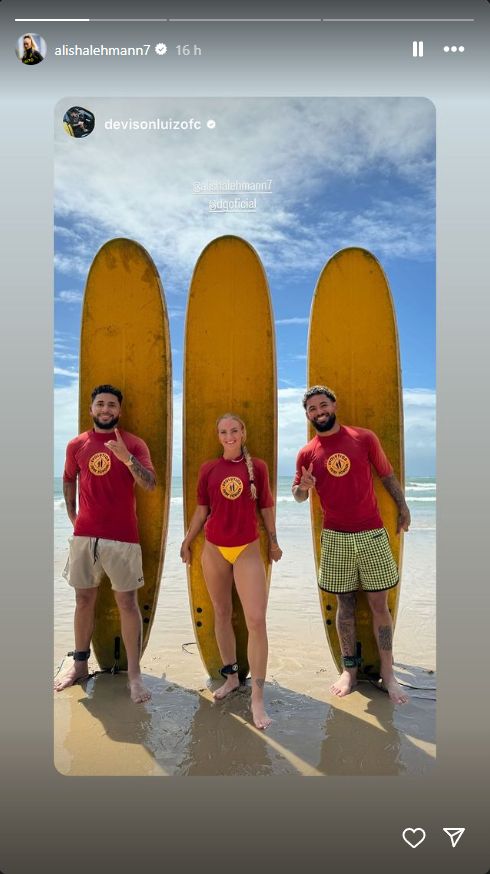 Alisha Lehmann and Douglas Luiz 2024