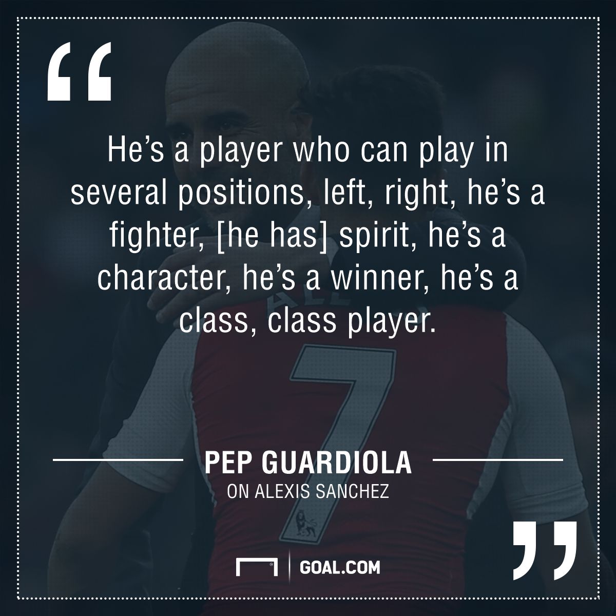 Guadiola Alexis Sanchez quote gfx