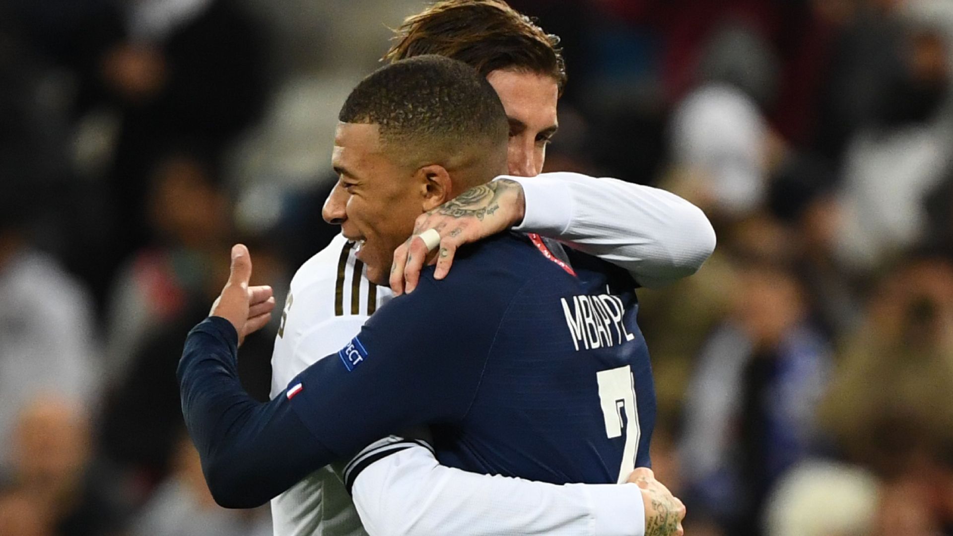 Sergio Ramos Kylian Mbappe PSG