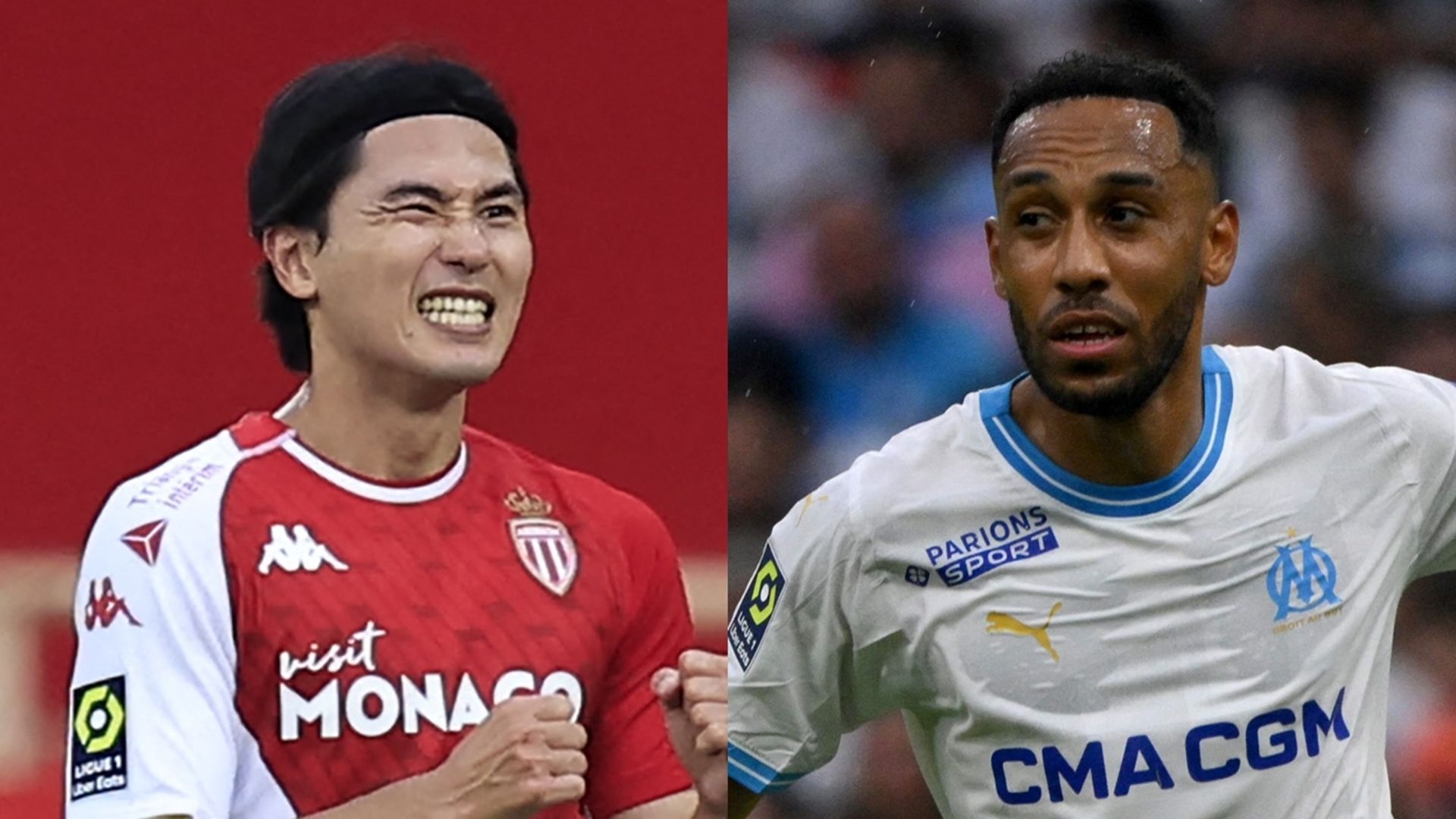 MP_Takumi Minamino_Monaco vs Pierre-Emerick Aubameyang_Marseille