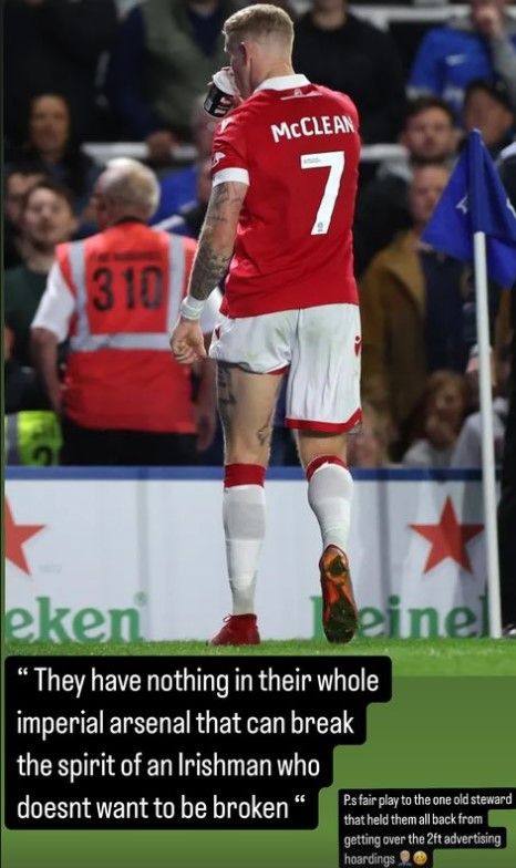 James McClean Birmingham response