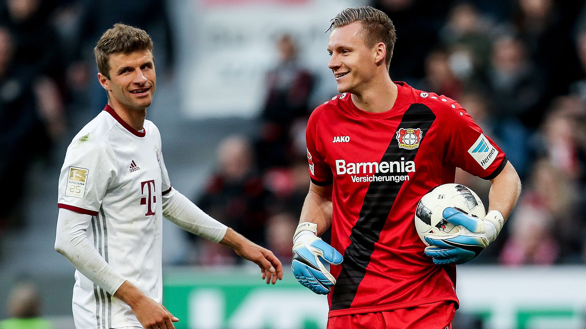 Thomas Müller Bernd Leno Bayern Leverkusen