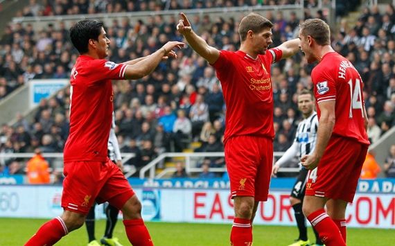 Steven Gerrard Jordan Henderson Newcastle United Liverpool Premier League 19102013
