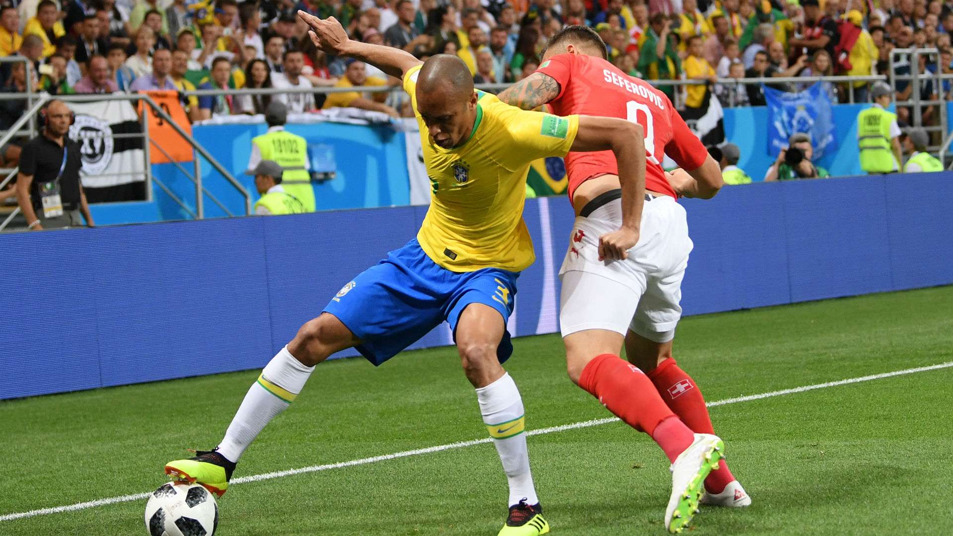 Miranda Haris Seferovic Brazil Switzerland World Cup 2018