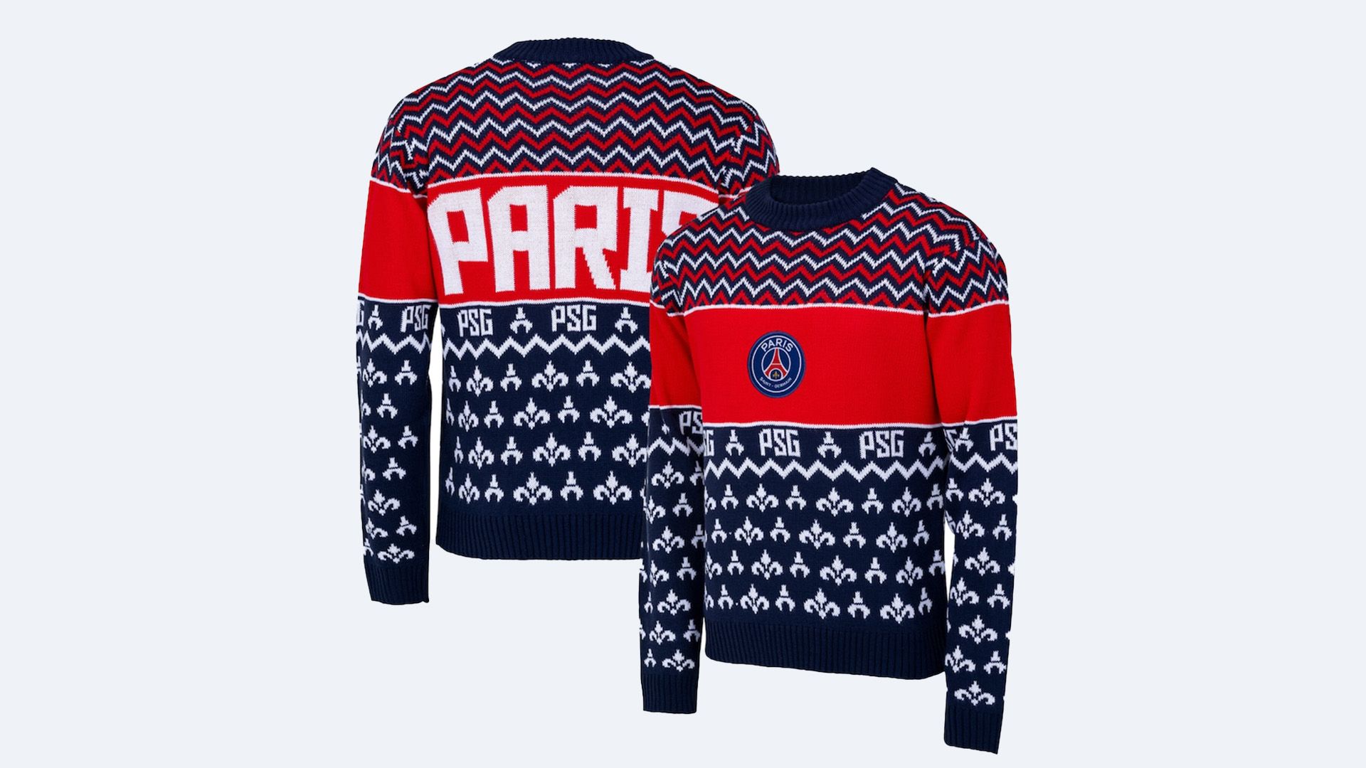 Paris Saint Germain Christmas Fairisle Jumper