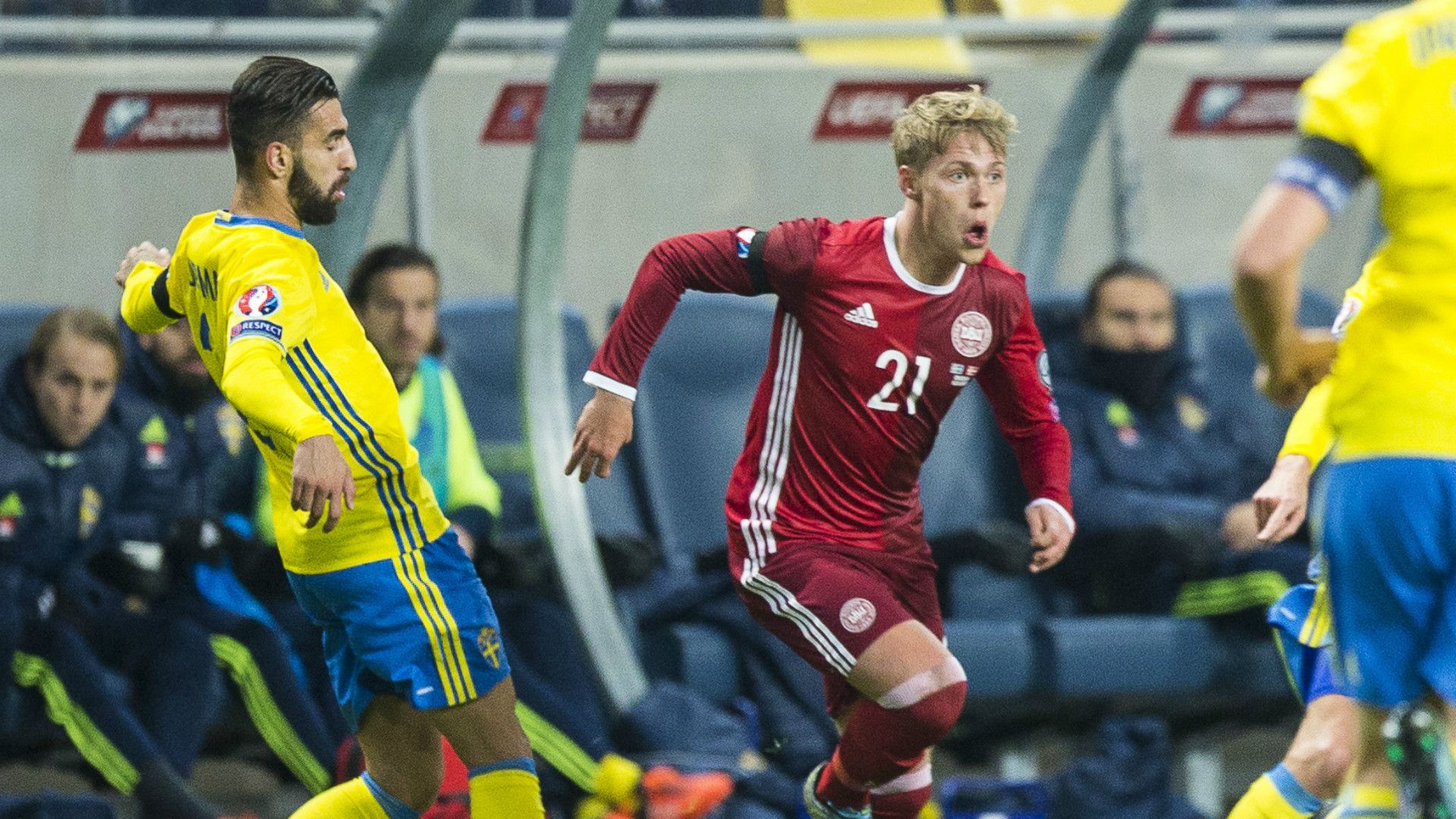 Viktor Fischer, Sweden - Denmark, Euro2016 play off 14112015