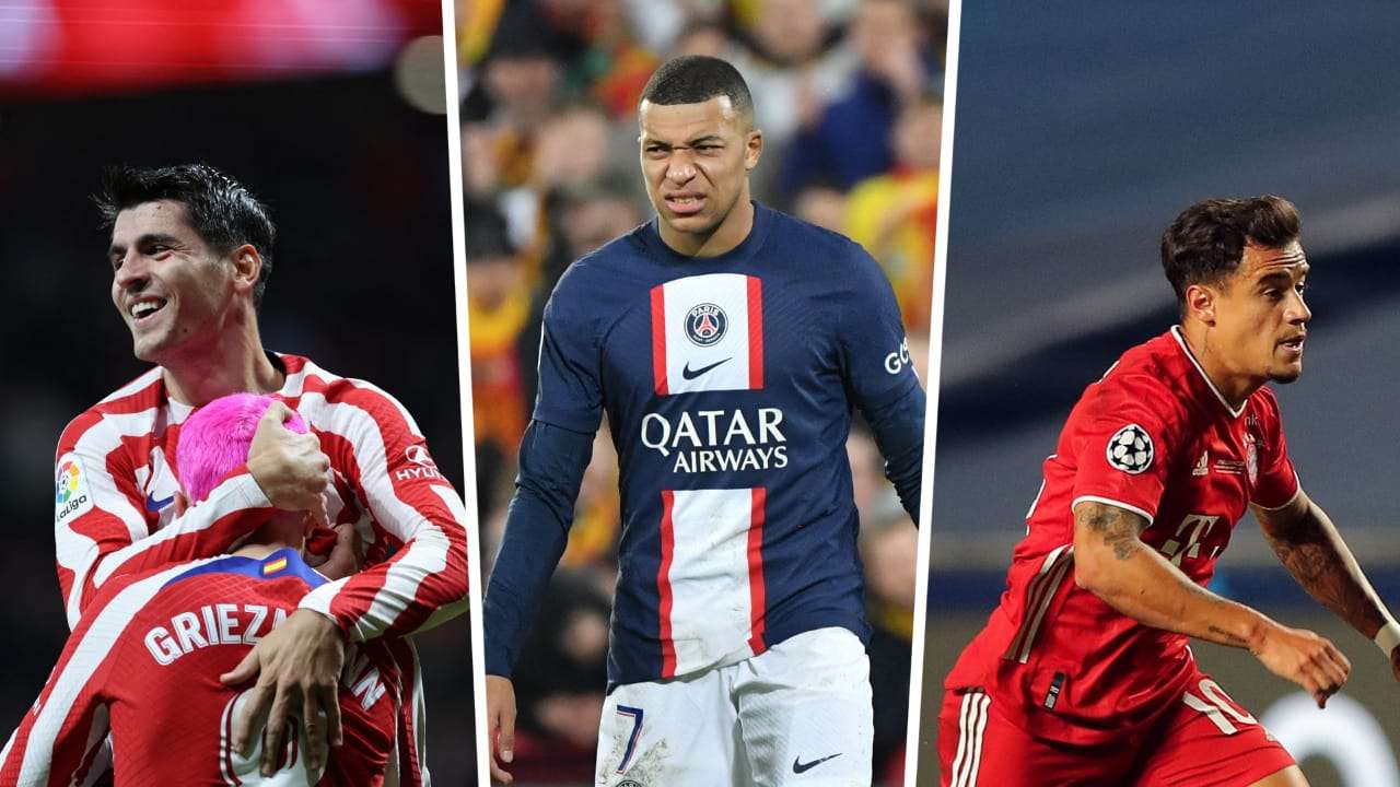 Kylian Mbappe,Morata,Griezmann,coutinho
