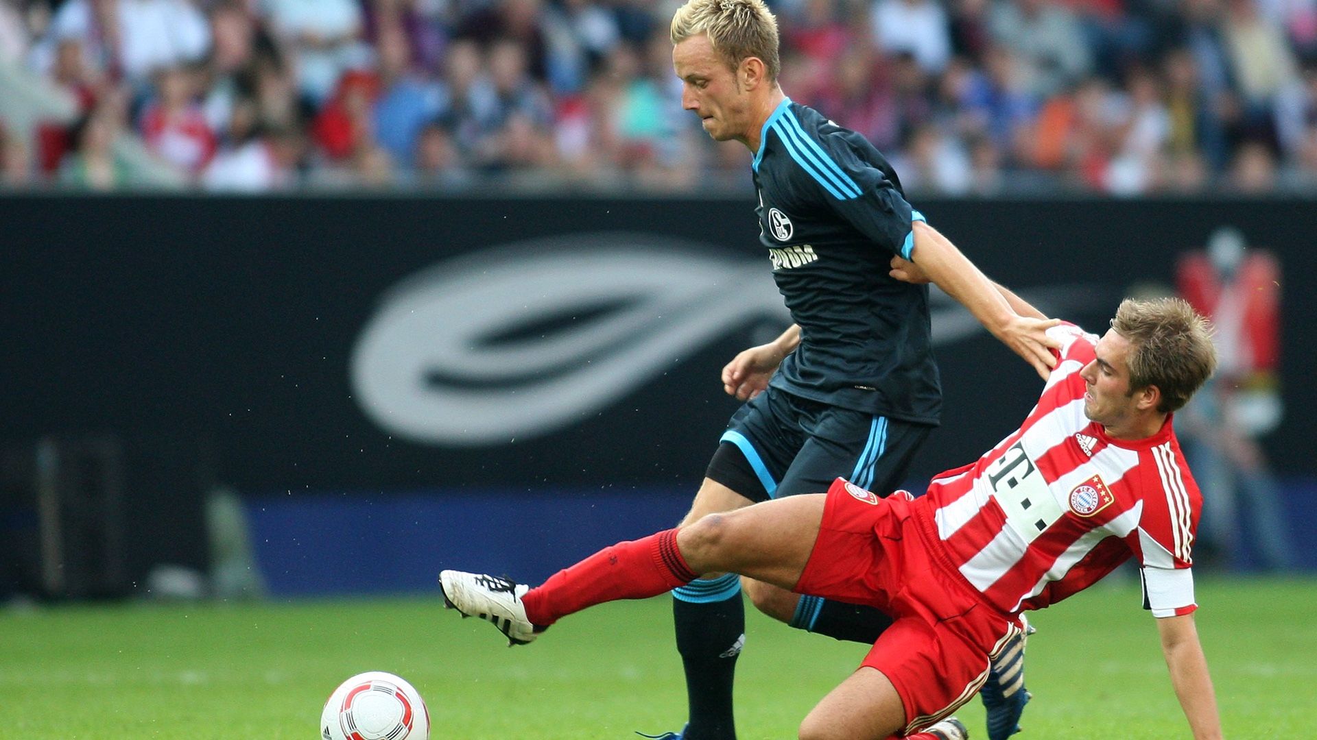 ONLY GERMANY Philipp Lahm Ivan Rakitic Bayern Munchen Schalke 04 2010