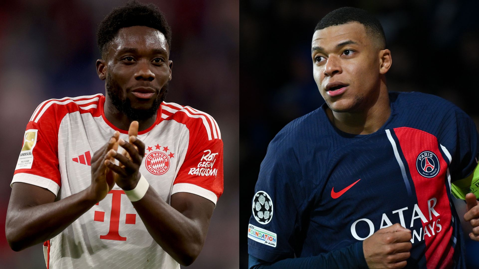 Alphonso Davies Kylian Mbappe