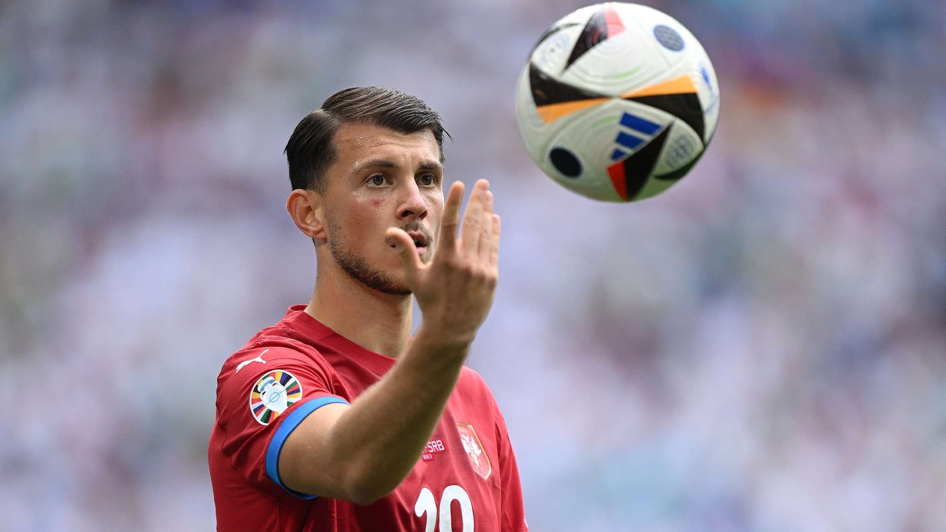Lazar Samardzic of Serbia gestures