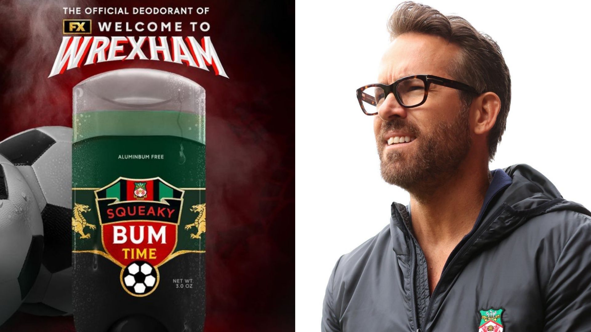Wrexham deodorant Ryan Reynolds