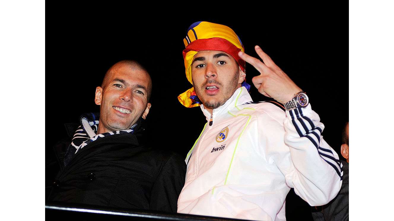 Karim Benzema and Zinedine Zidane
