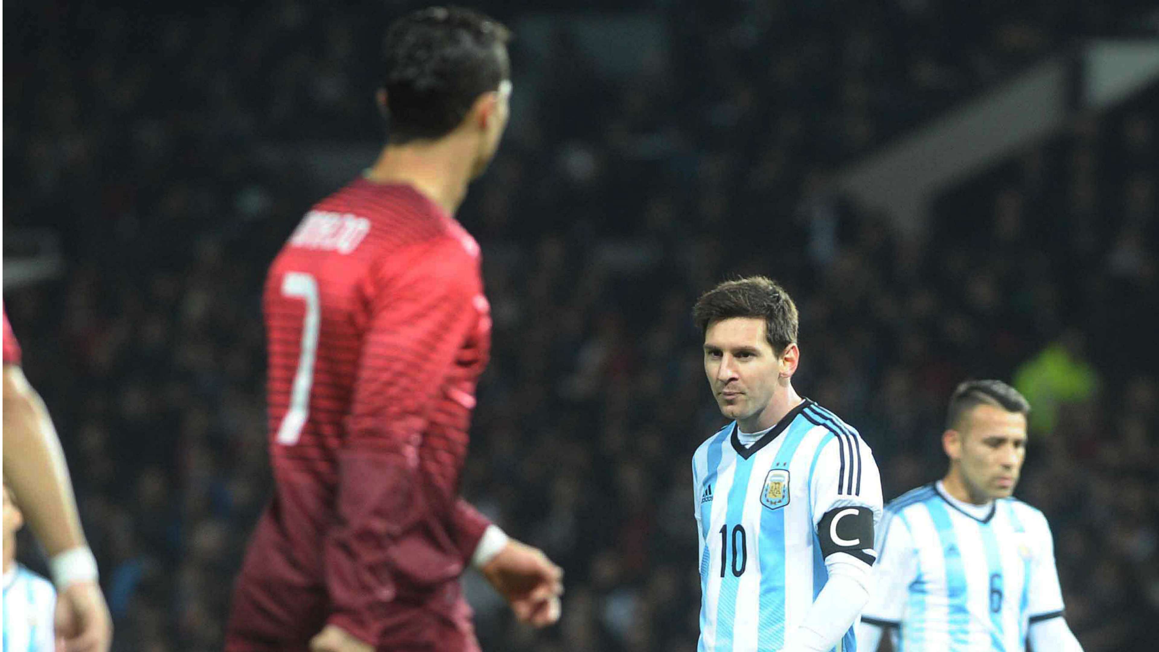 Cristiano Ronaldo Lionel Messi Argentina Portugal Friendly Match Old Trafford 18112014