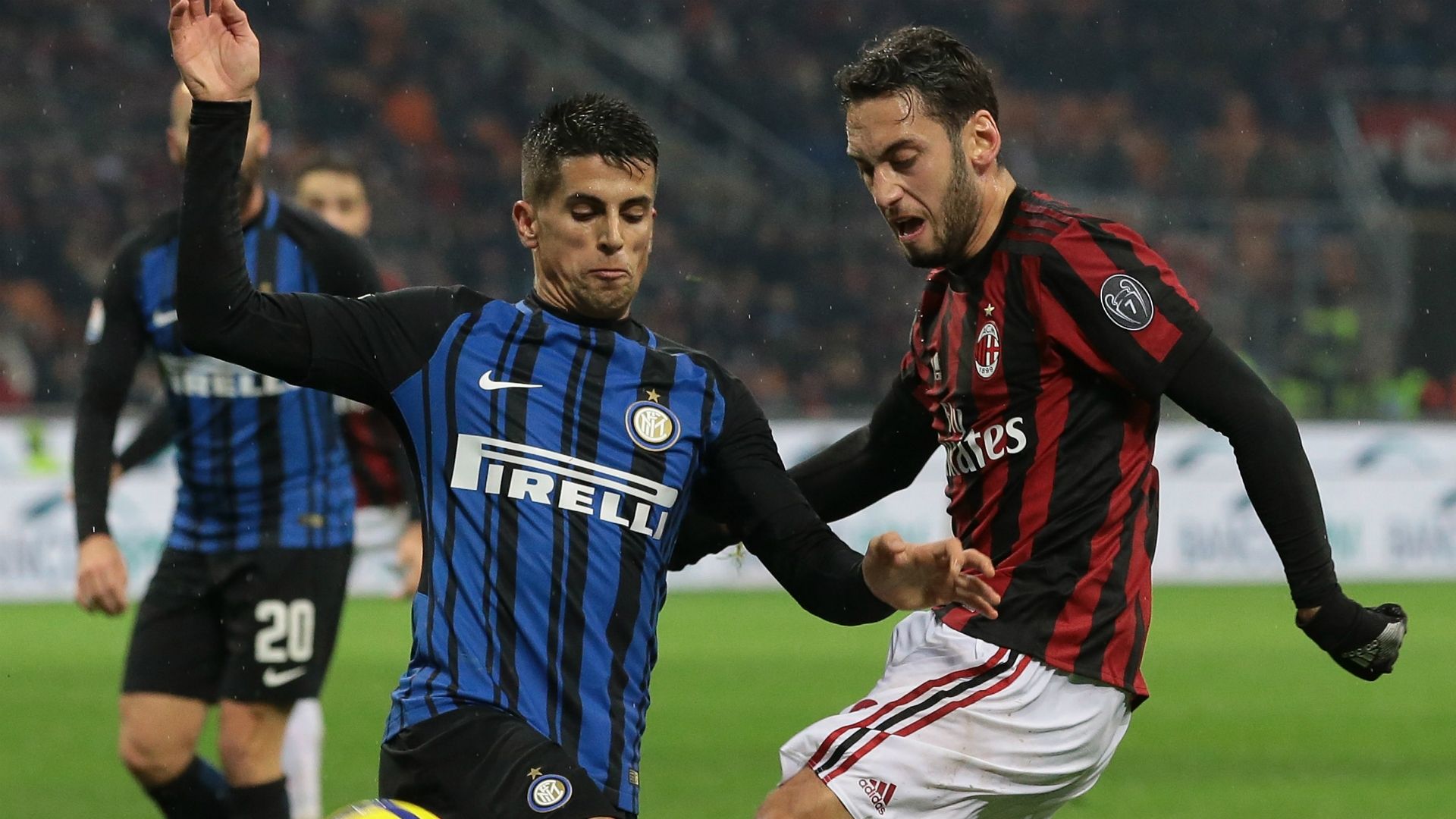 Cancelo Calhanoglu Milan Inter Italian Cup