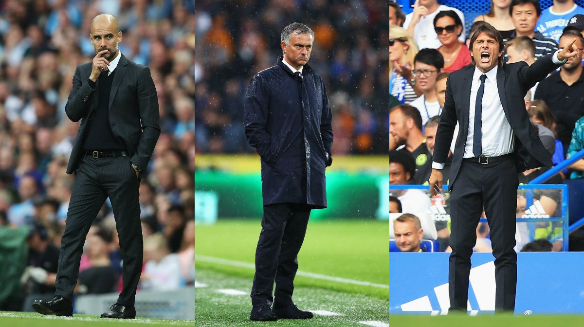 GFX Pep Guardiola Jose Mourinho Antonio Conte Premier League