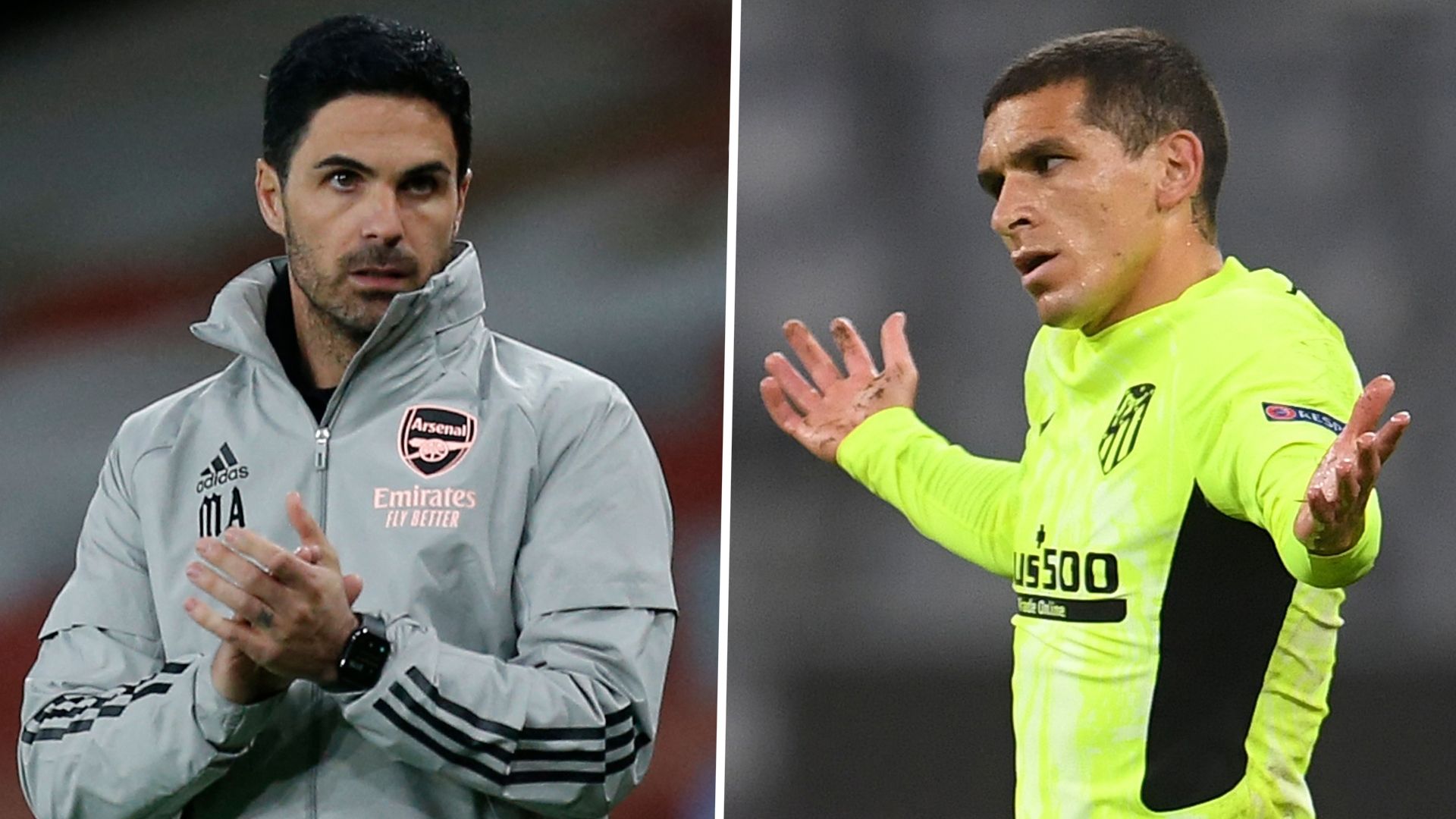 Mikel Arteta Lucas Torreira Arsenal Atletico Madrid 2020-21