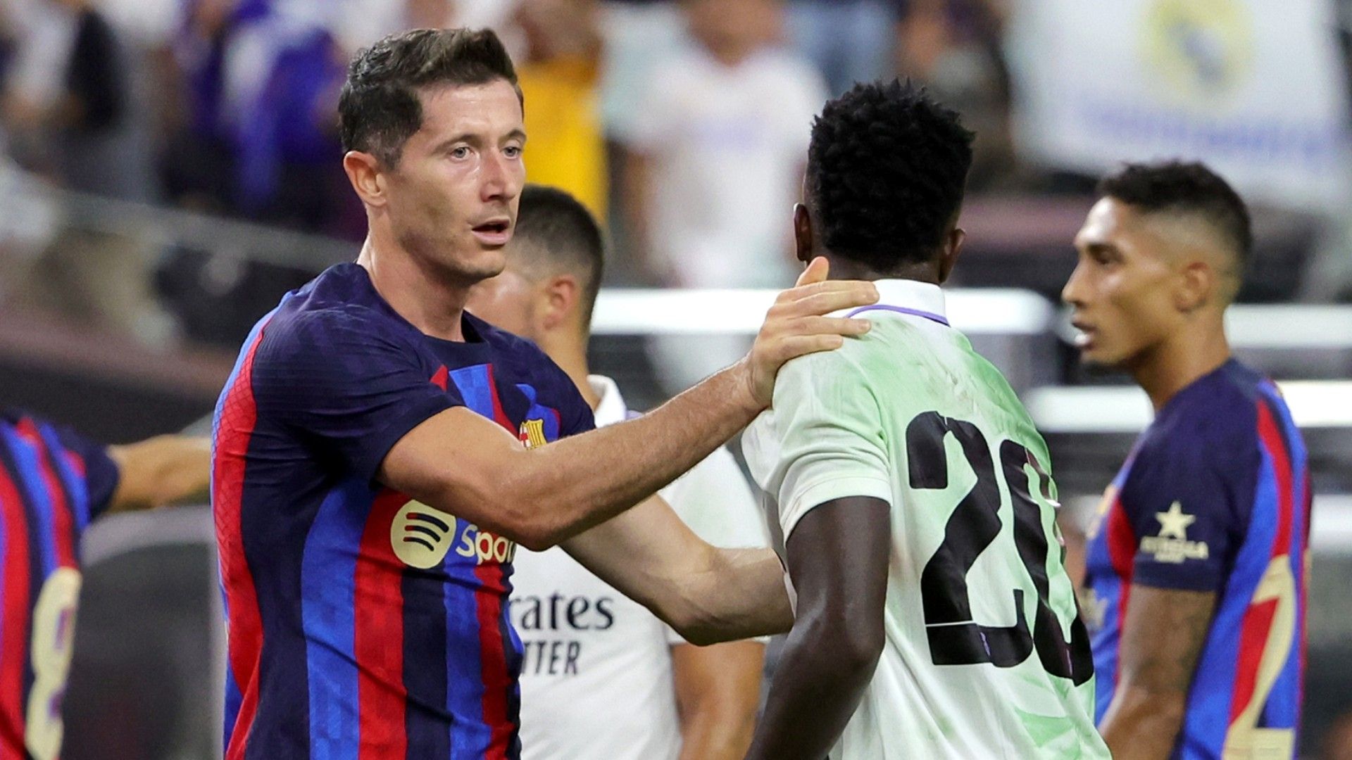 Robert Lewandowski Barcelona Vinicius Jr Real Madrid 2022-23