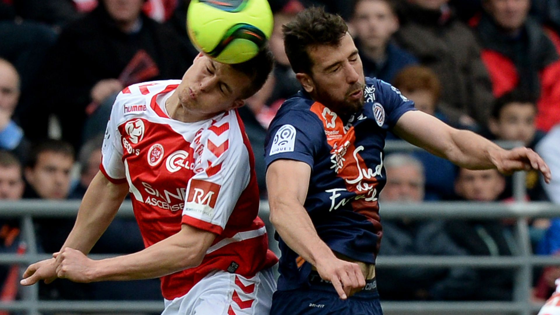 Nicolas De Preville Mathieu Deplagne Reims Montpellier Ligue 1 30042016
