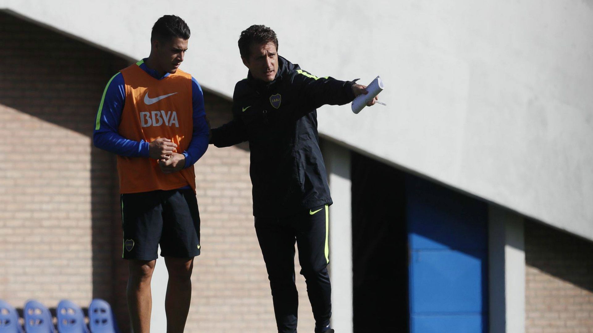 Pavon Guillermo Barros Schelotto Boca Entrenamiento