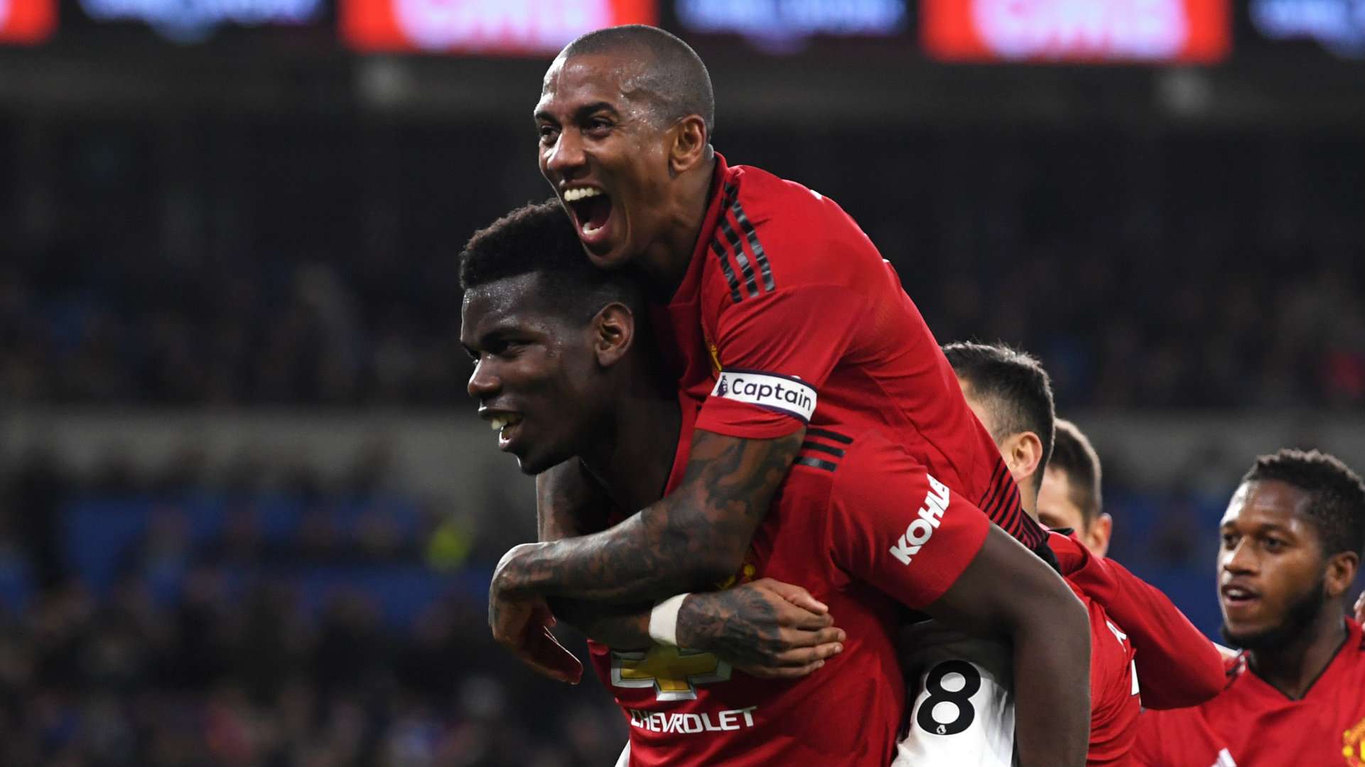 Paul Pogba Ashley Young Cardiff vs Manchester United Premier League 2018-19