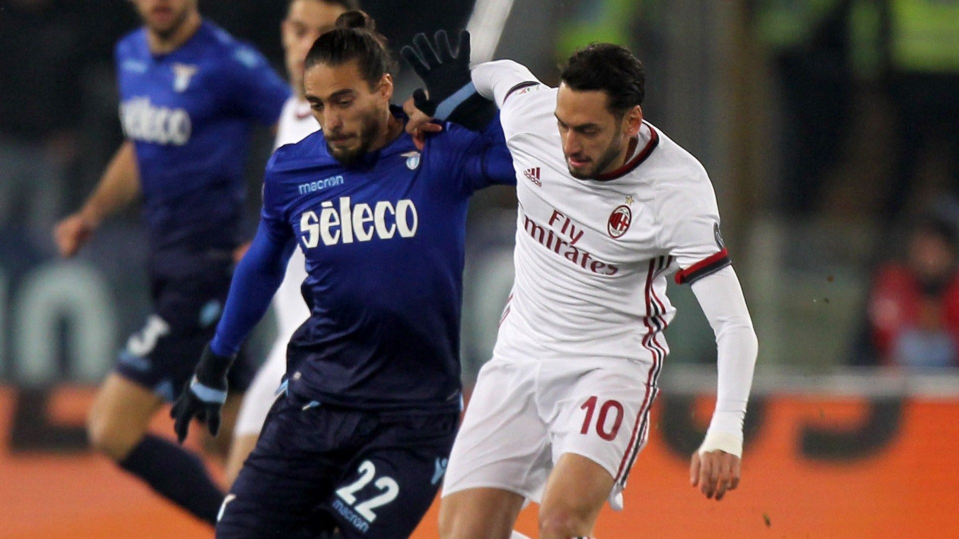 Martin Caceres Hakan Calhanoglu Lazio Milan 02282018