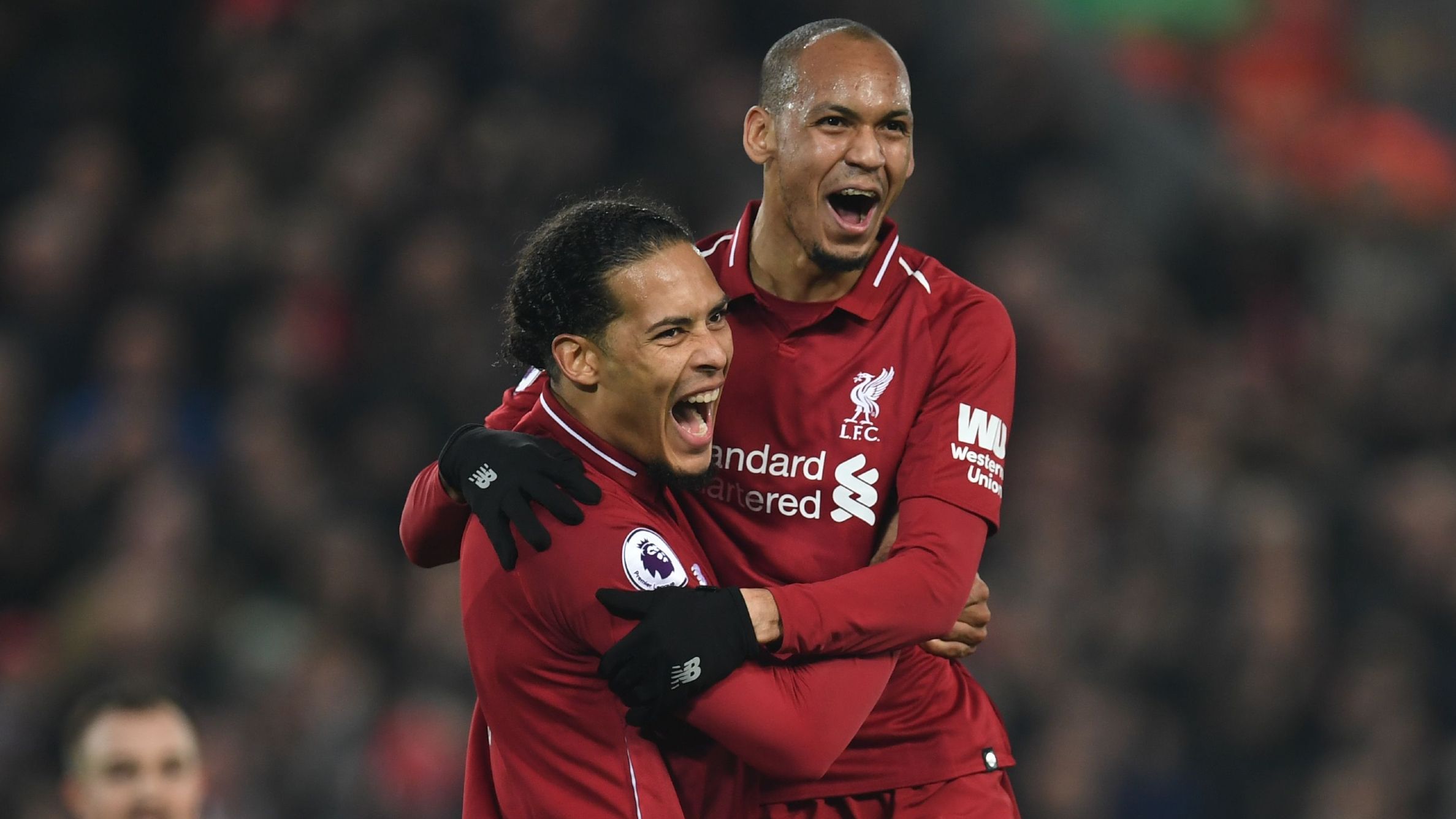 Virgil van Dijk Fabinho Liverpool 2018-19