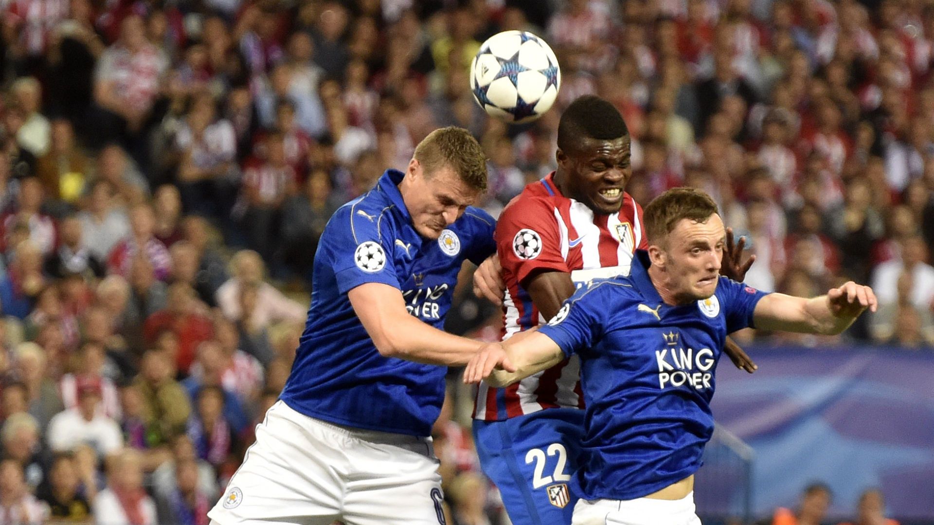 Thomas Partey, Robert Huth - Atletico Madrid, Leicester 12042017