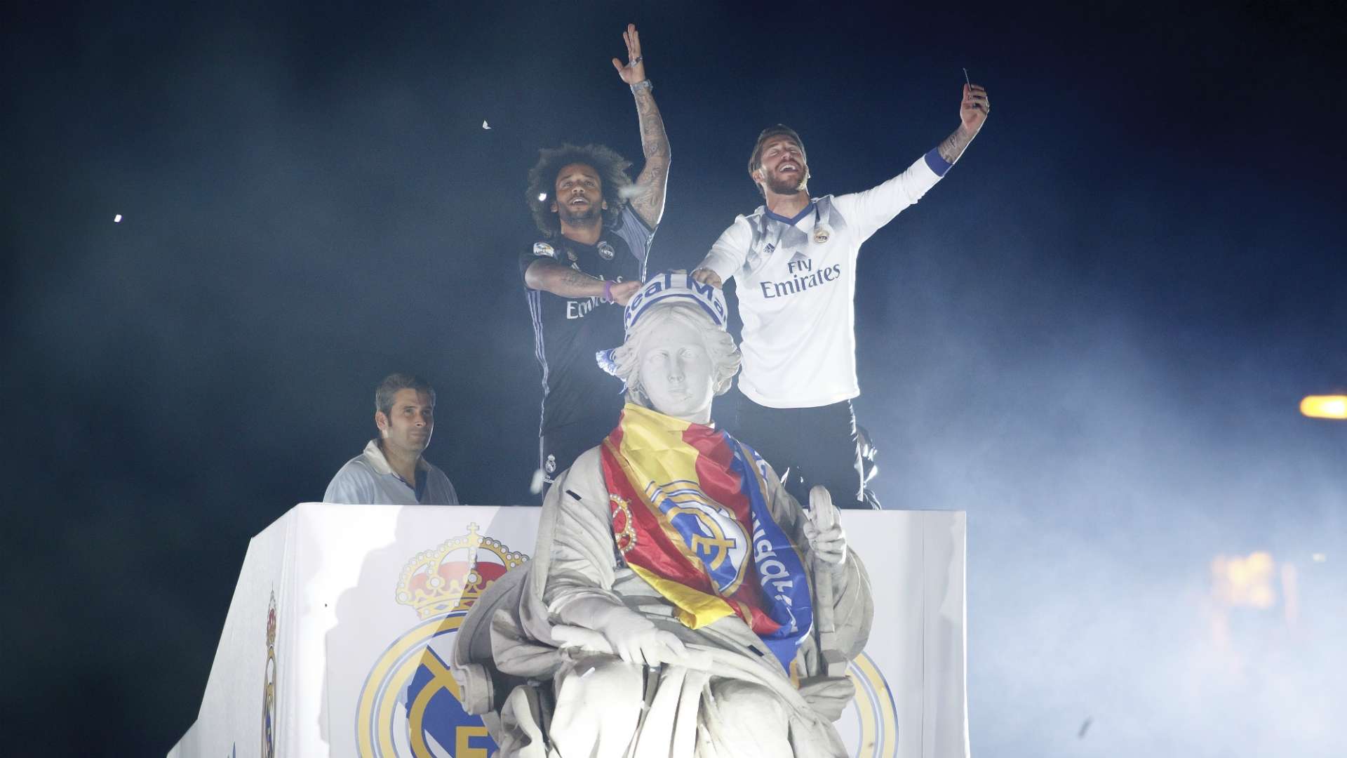 Marcelo Sergio Ramos Real Madrid Cibeles