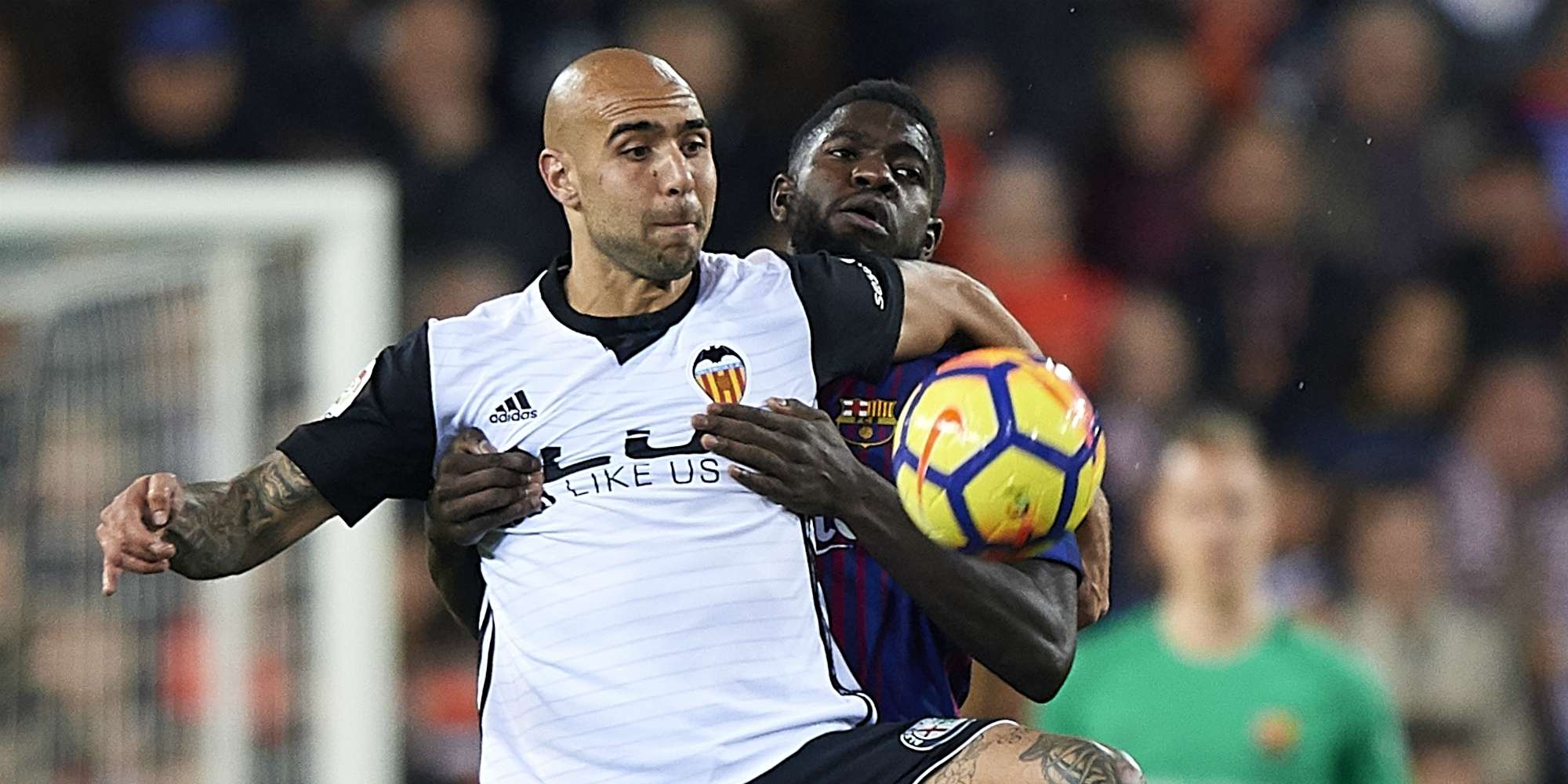 Simone Zaza Samuel Umtiti Valencia Barcelona La Liga 11262017