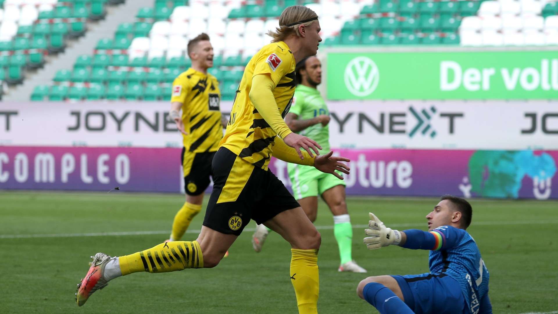 Erling Haaland Borussia Dortmund Wolfsburg Bundesliga 24042021