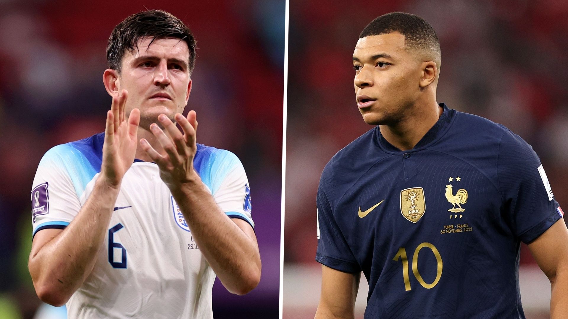 Harry Maguire Kylian Mbappe England France World Cup 2022 GFX