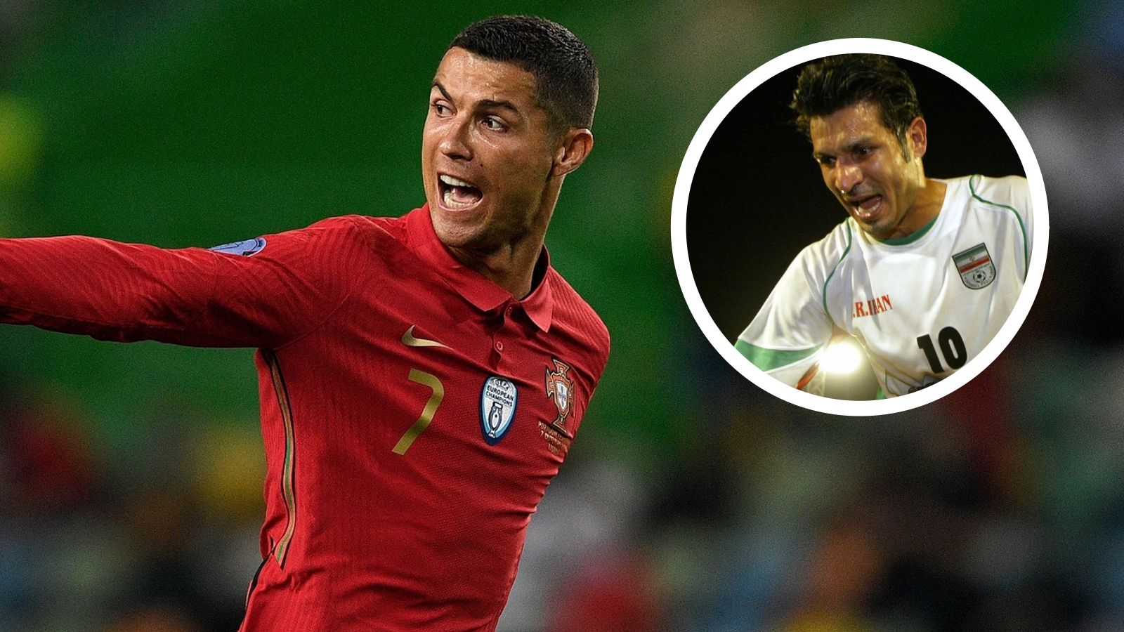 GFX Cristiano Ronaldo Portugal Ali Daei Iran