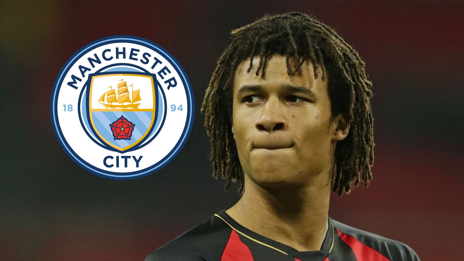 Nathan Ake, Bournemouth, Man City badge